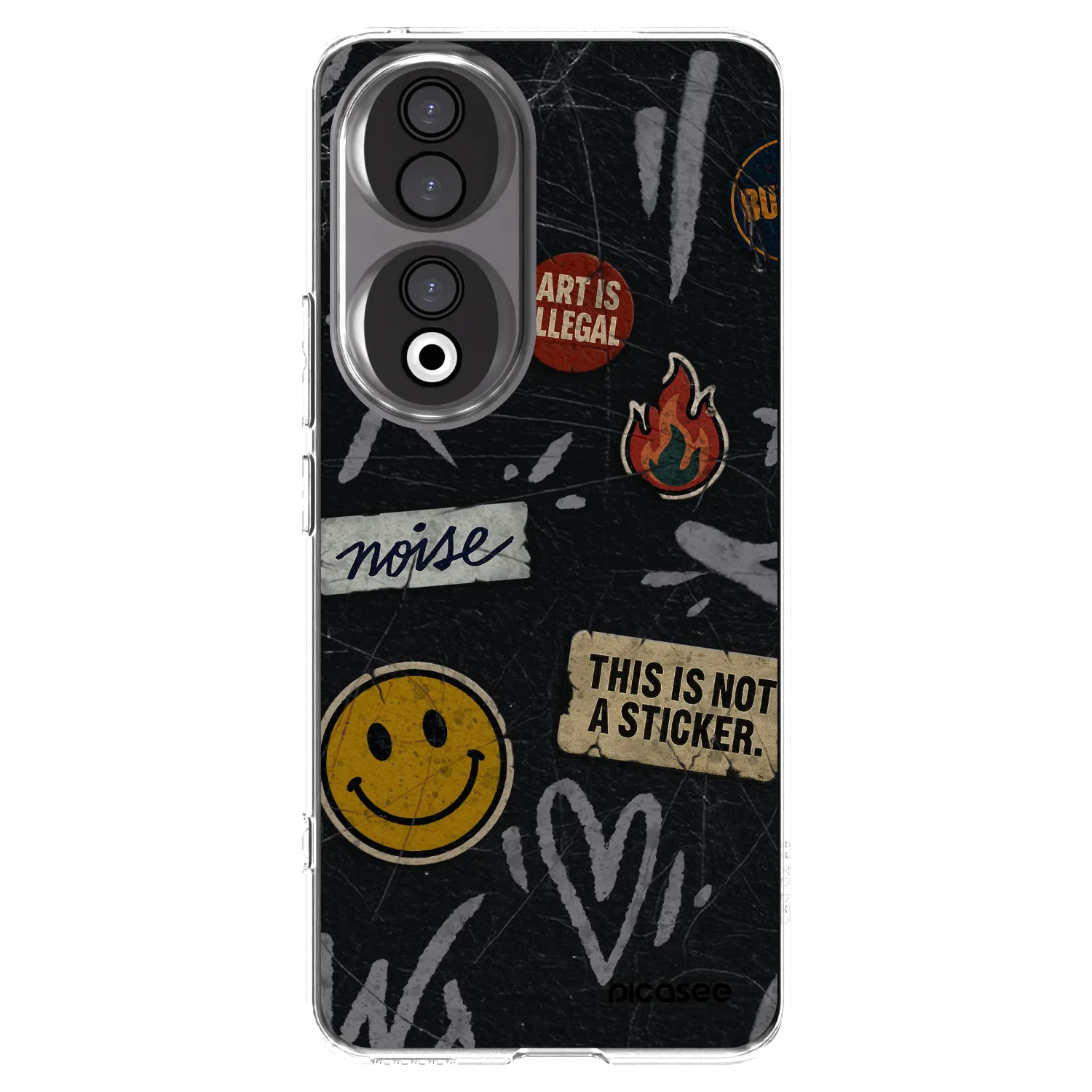 Picasee silikonový průhledný obal pro Honor 90 5G - STICKERS x TAGS