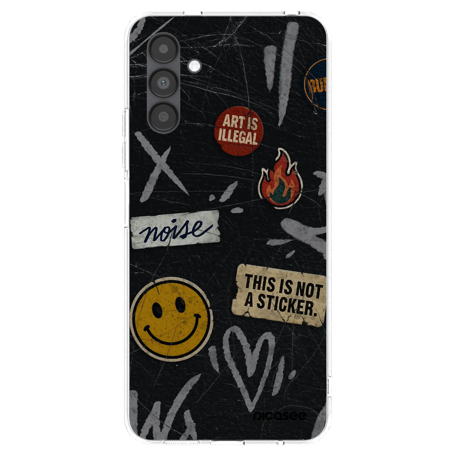 Picasee silikonový průhledný obal pro Samsung Galaxy A04s A047F - STICKERS x TAGS