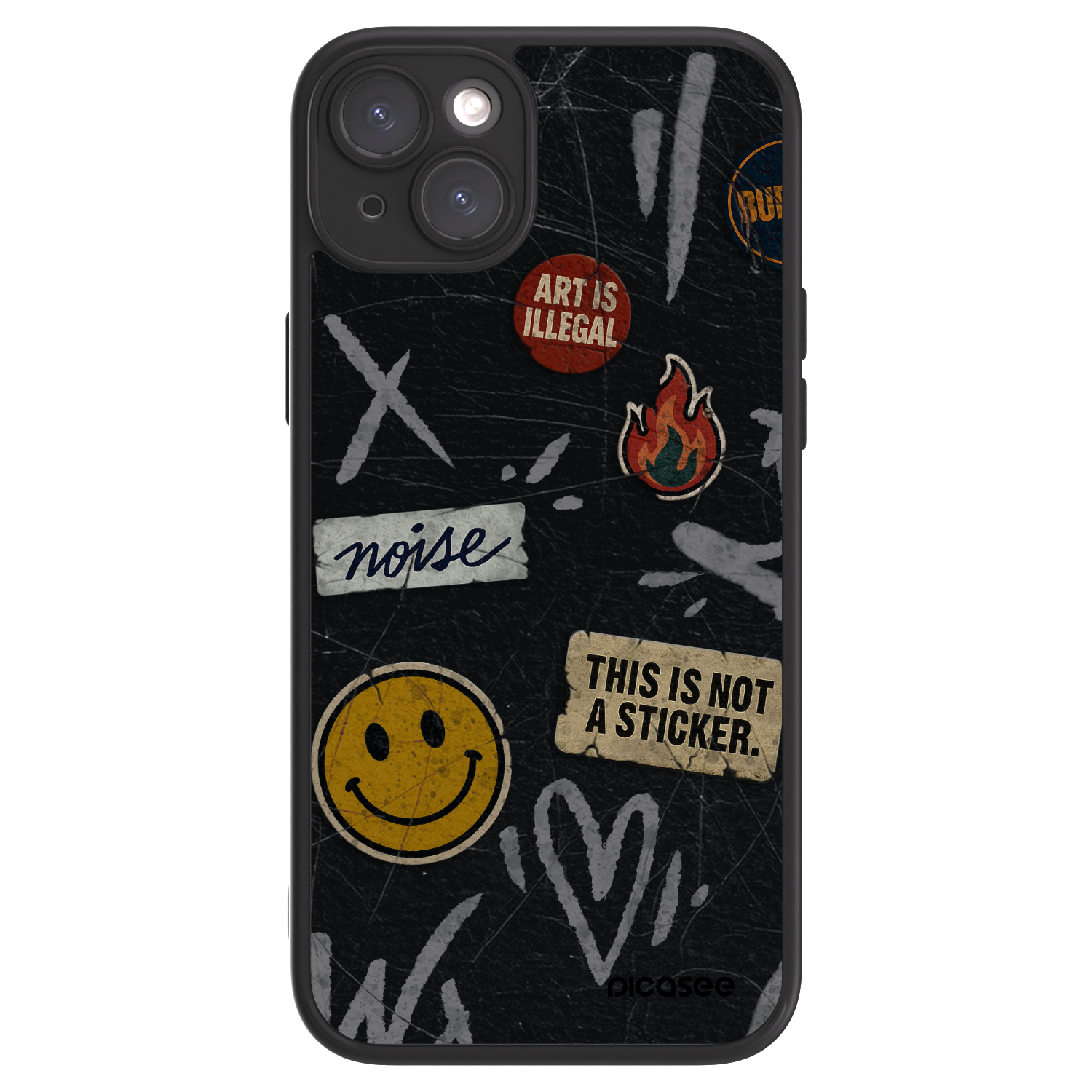 Picasee ULTIMATE CASE pro Apple iPhone 15 Plus - STICKERS x TAGS