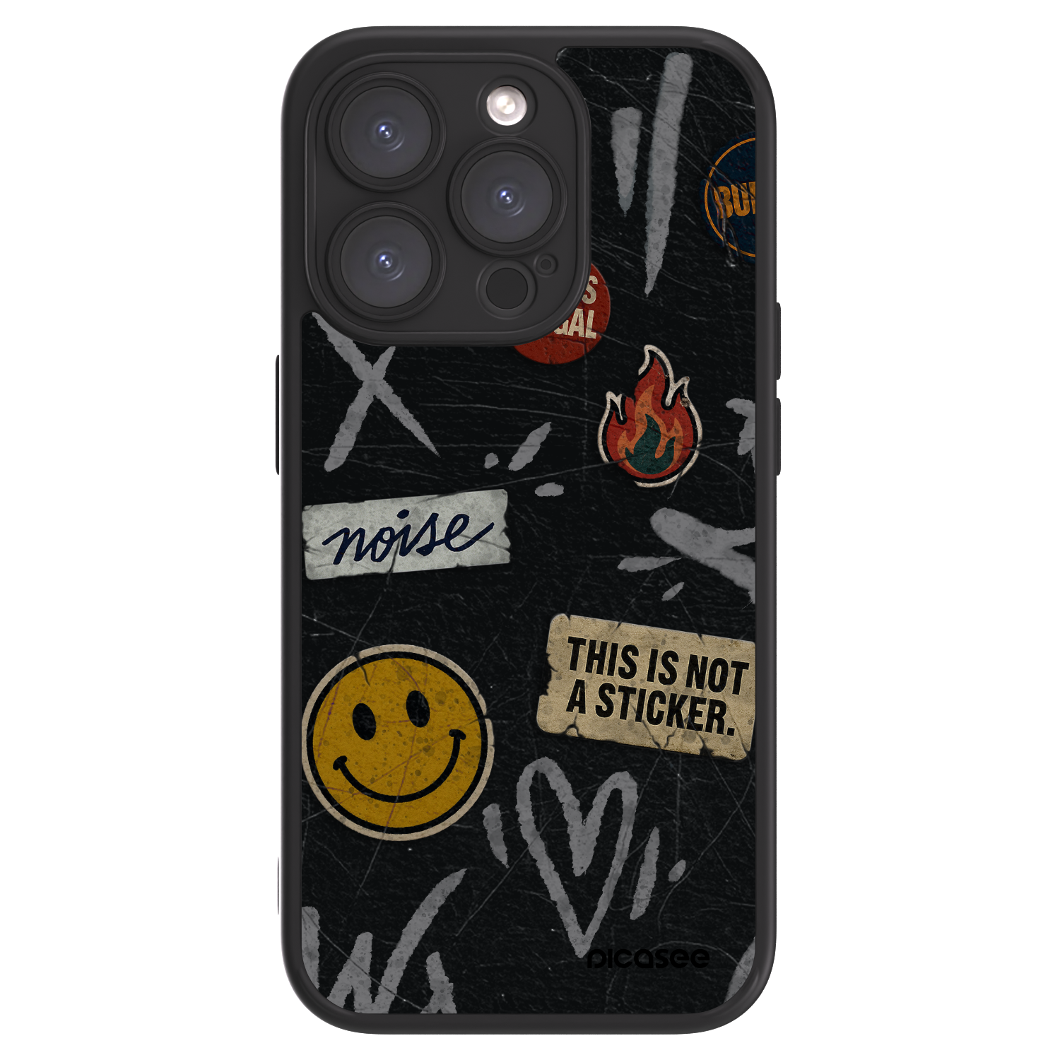 Picasee ULTIMATE CASE pro Apple iPhone 15 Pro - STICKERS x TAGS