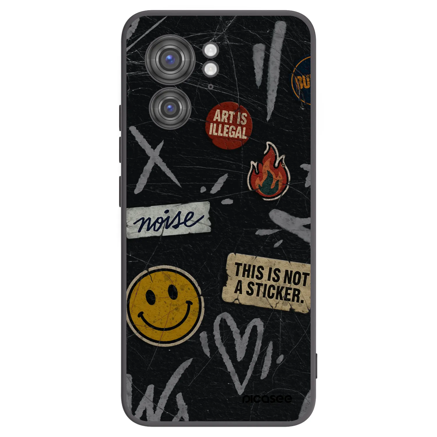 Picasee silikonový černý obal pro Motorola Edge 40 - STICKERS x TAGS