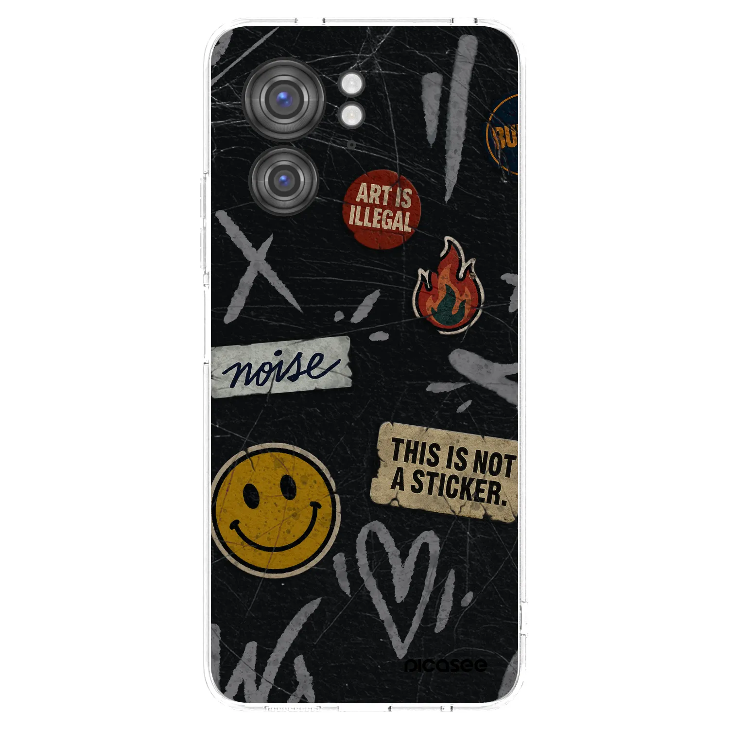 Picasee silikonový průhledný obal pro Motorola Edge 40 - STICKERS x TAGS