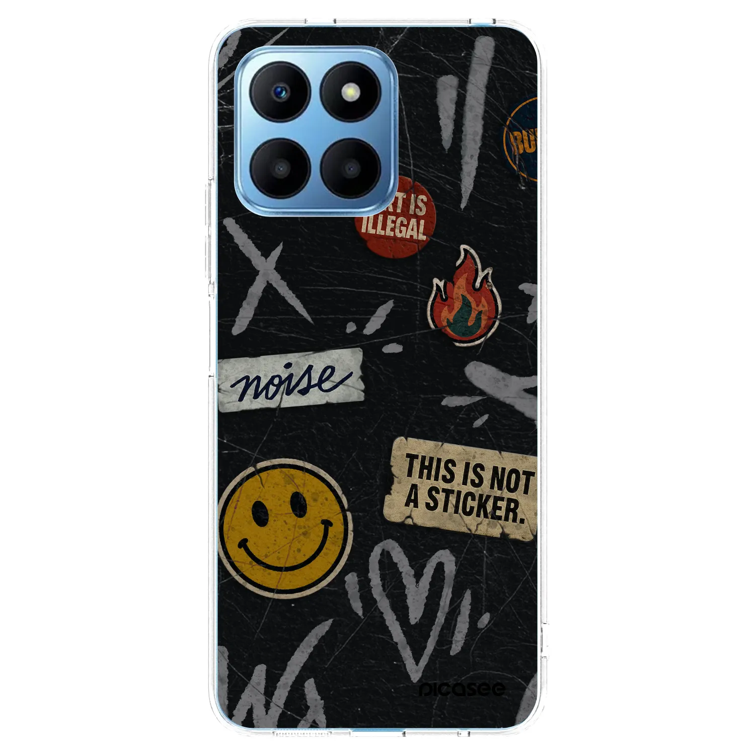 Picasee silikonový průhledný obal pro Honor 70 Lite - STICKERS x TAGS
