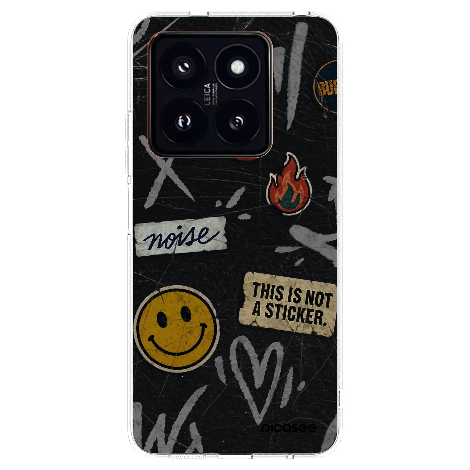 Picasee silikonový průhledný obal pro Xiaomi 14 Pro - STICKERS x TAGS