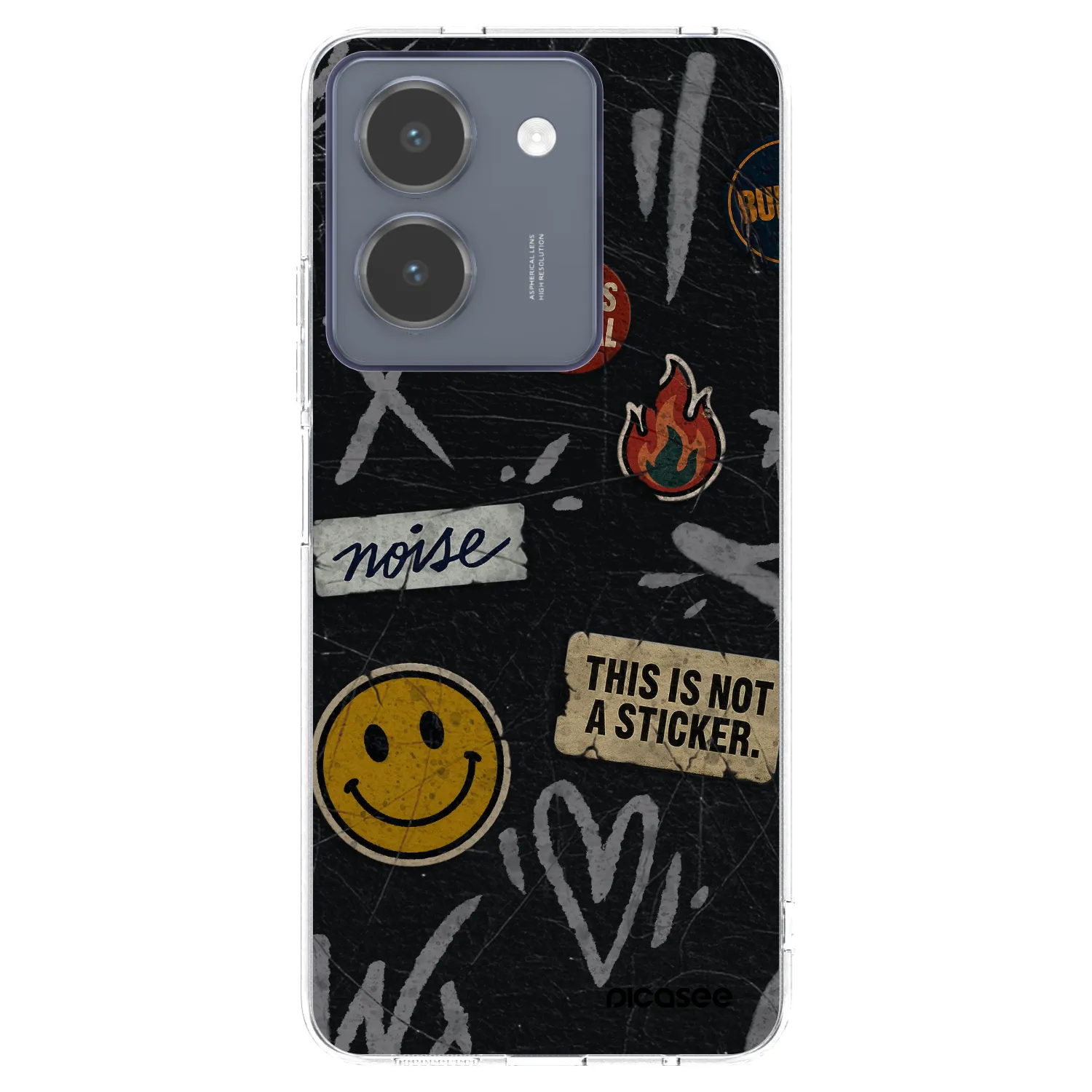 Picasee silikonový průhledný obal pro Vivo Y36 4G - STICKERS x TAGS