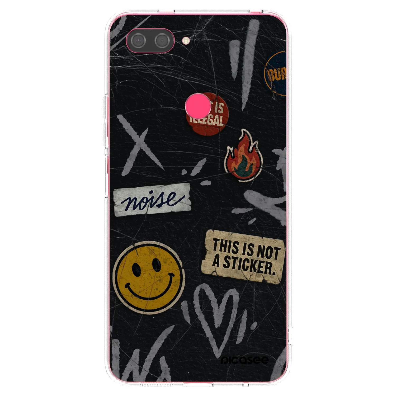 Picasee silikonový průhledný obal pro Xiaomi Mi 8 Lite - STICKERS x TAGS