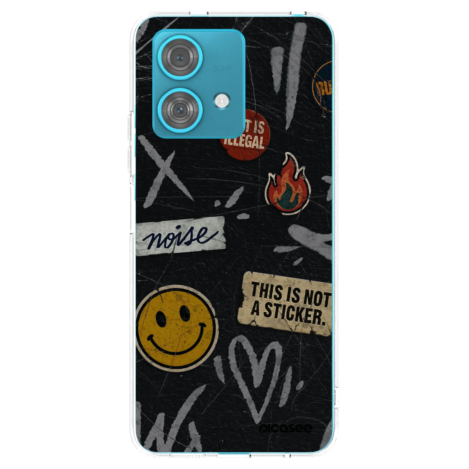 Picasee silikonový průhledný obal pro Motorola Edge 40 Neo - STICKERS x TAGS