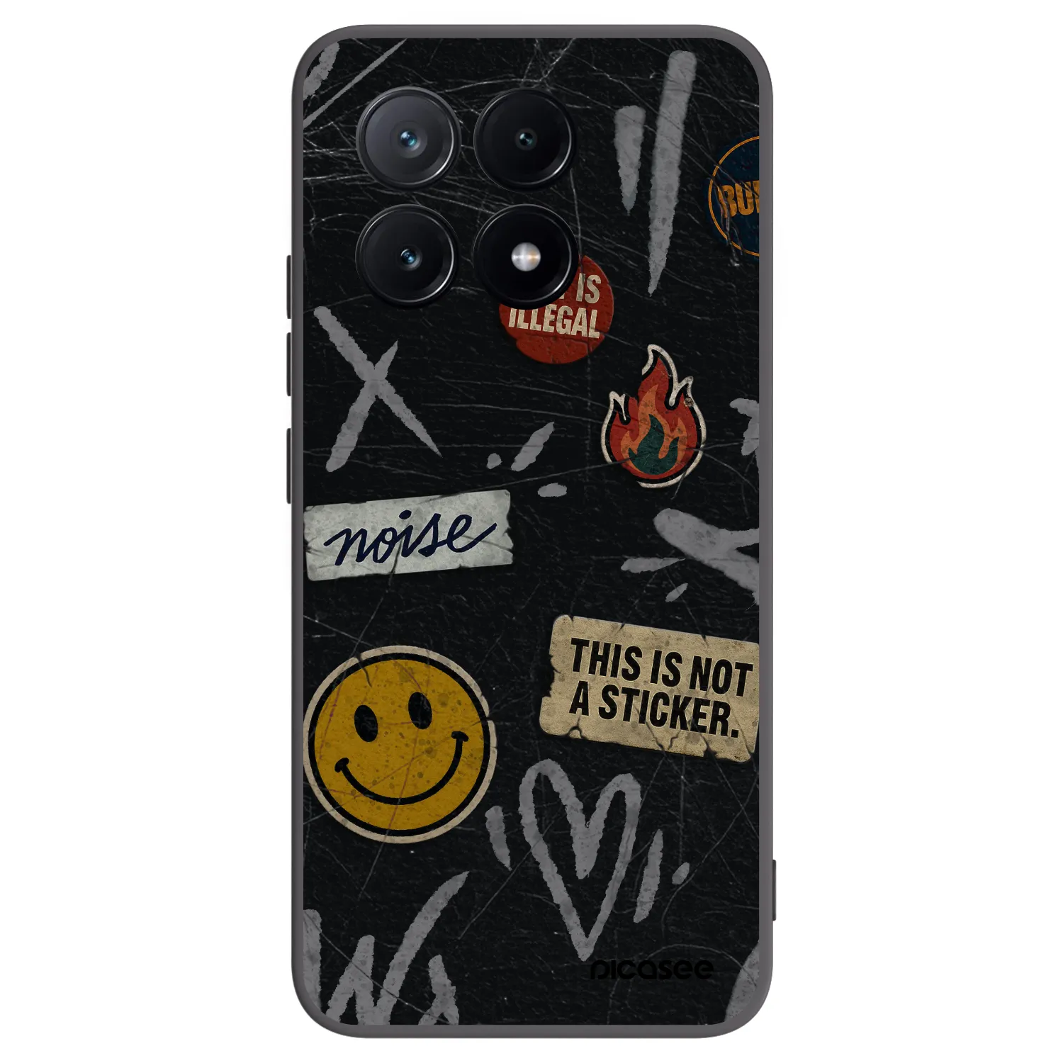 Picasee silikonový černý obal pro Xiaomi Poco X6 Pro - STICKERS x TAGS