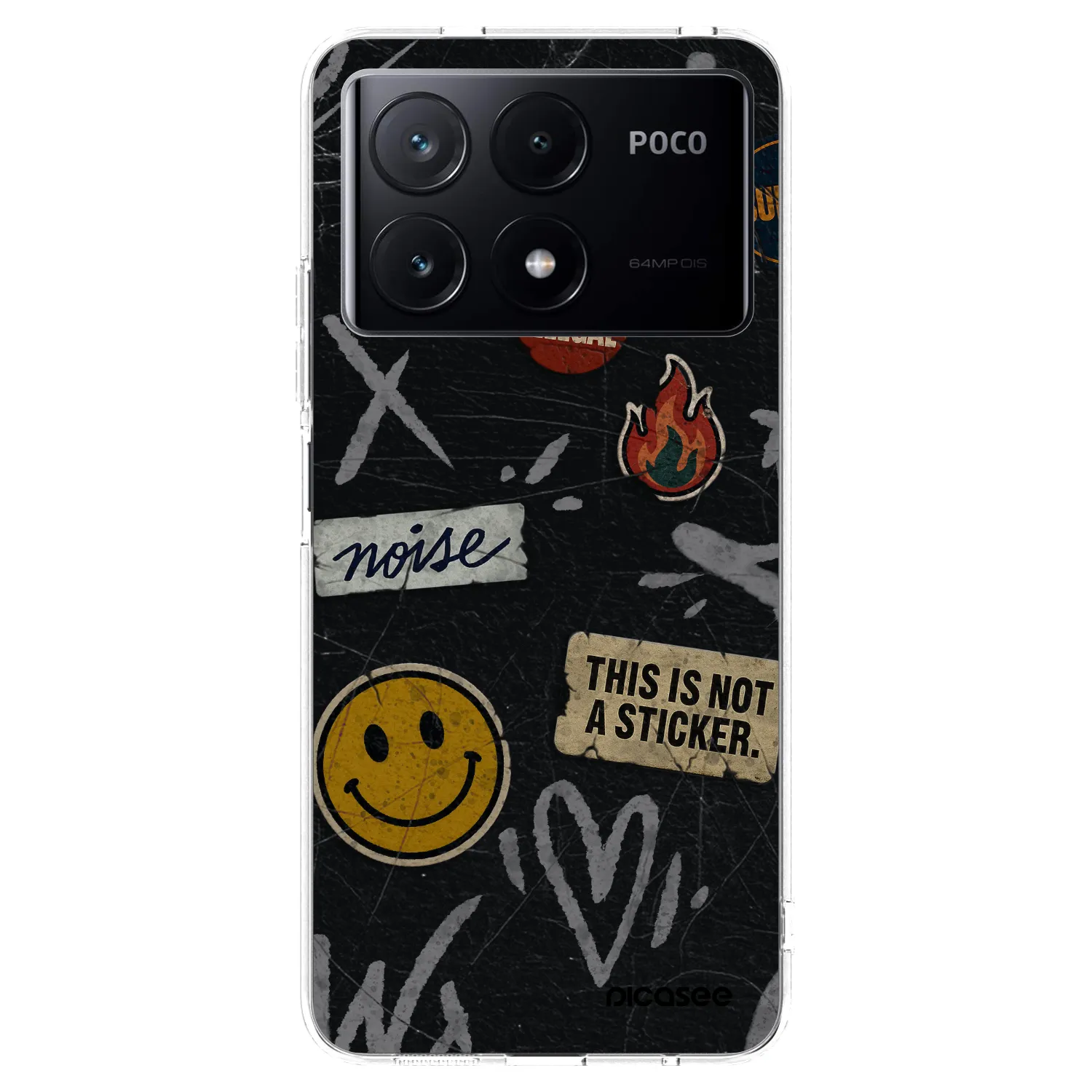 Picasee silikonový průhledný obal pro Xiaomi Poco X6 Pro - STICKERS x TAGS