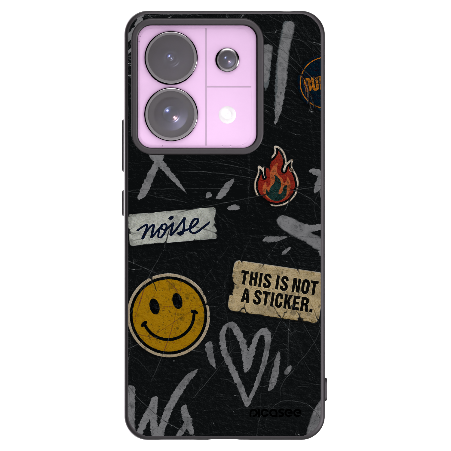 Picasee silikonový černý obal pro Xiaomi Redmi Note 13 Pro 5G - STICKERS x TAGS