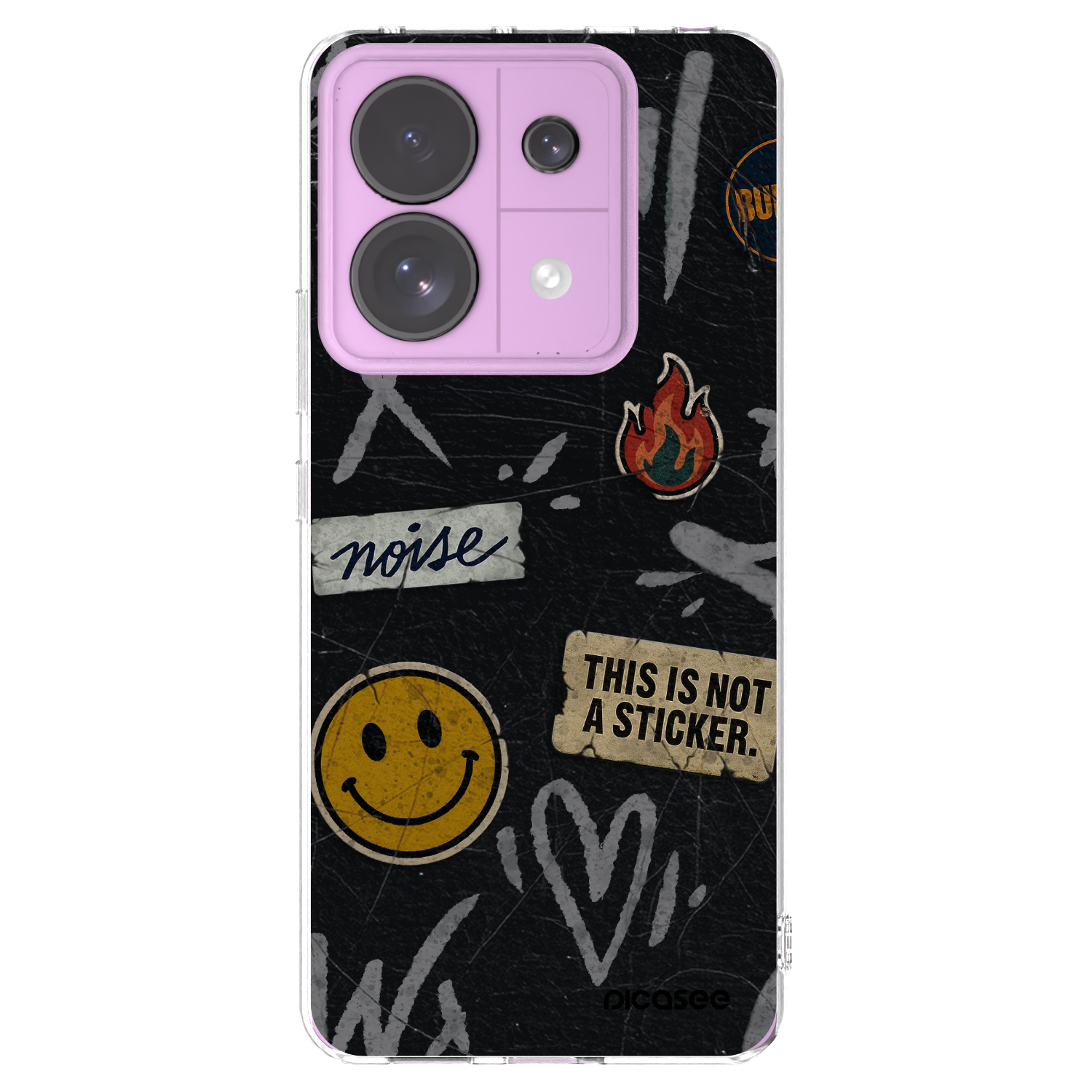 Picasee silikonový průhledný obal pro Xiaomi Redmi Note 13 Pro 5G - STICKERS x TAGS