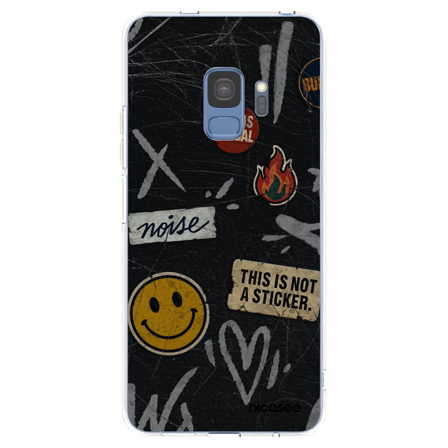Picasee silikonový průhledný obal pro Samsung Galaxy S9 G960F - STICKERS x TAGS