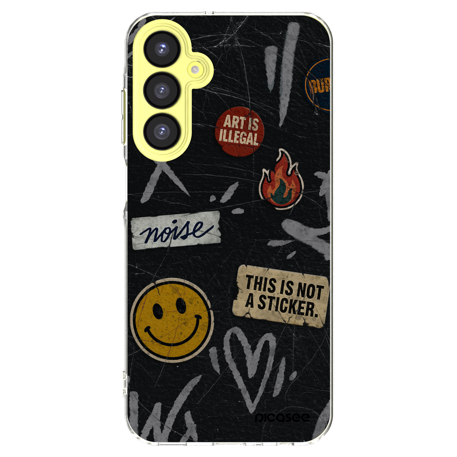 Picasee silikonový průhledný obal pro Samsung Galaxy A25 A256B 5G - STICKERS x TAGS