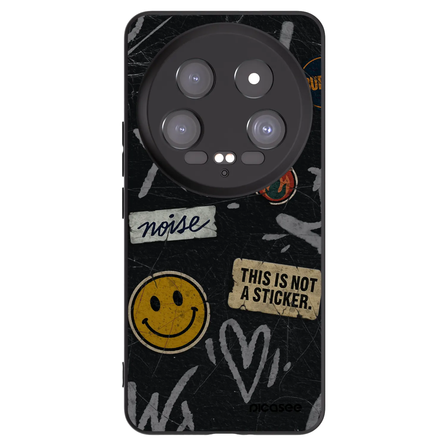 Picasee silikonový černý obal pro Xiaomi 14 Ultra - STICKERS x TAGS