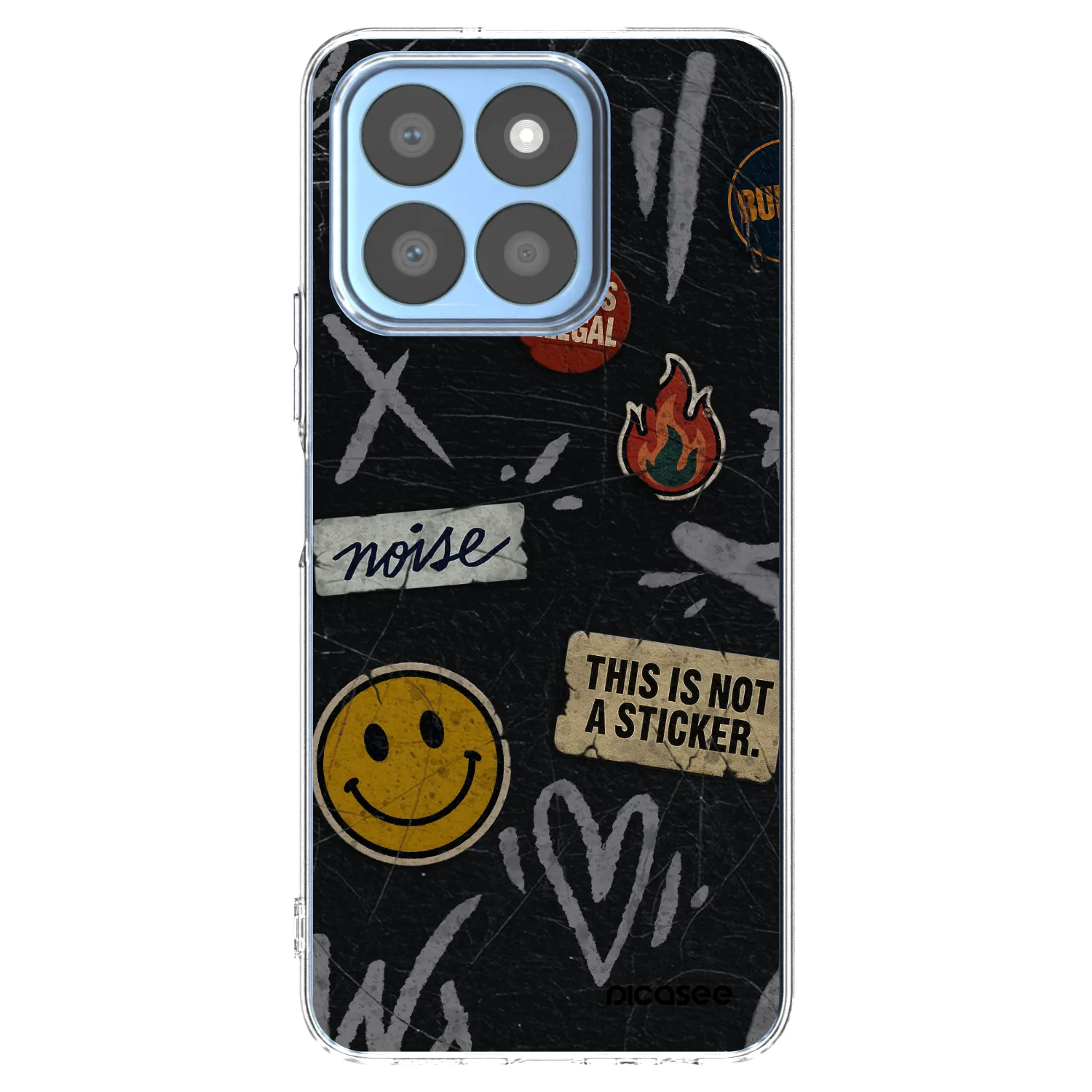 Picasee silikonový průhledný obal pro Honor X8b - STICKERS x TAGS