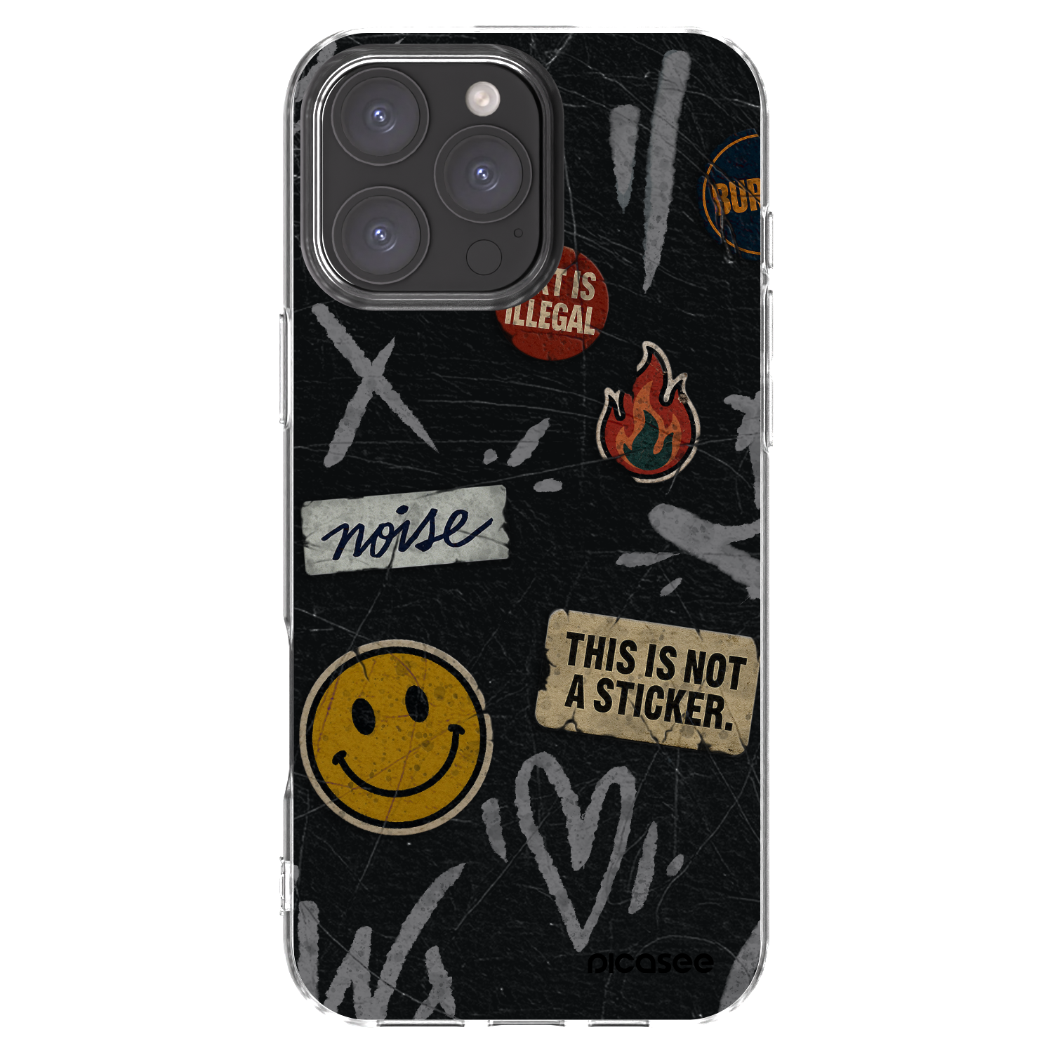 Picasee silikonový průhledný obal pro Apple iPhone 16 Pro Max - STICKERS x TAGS