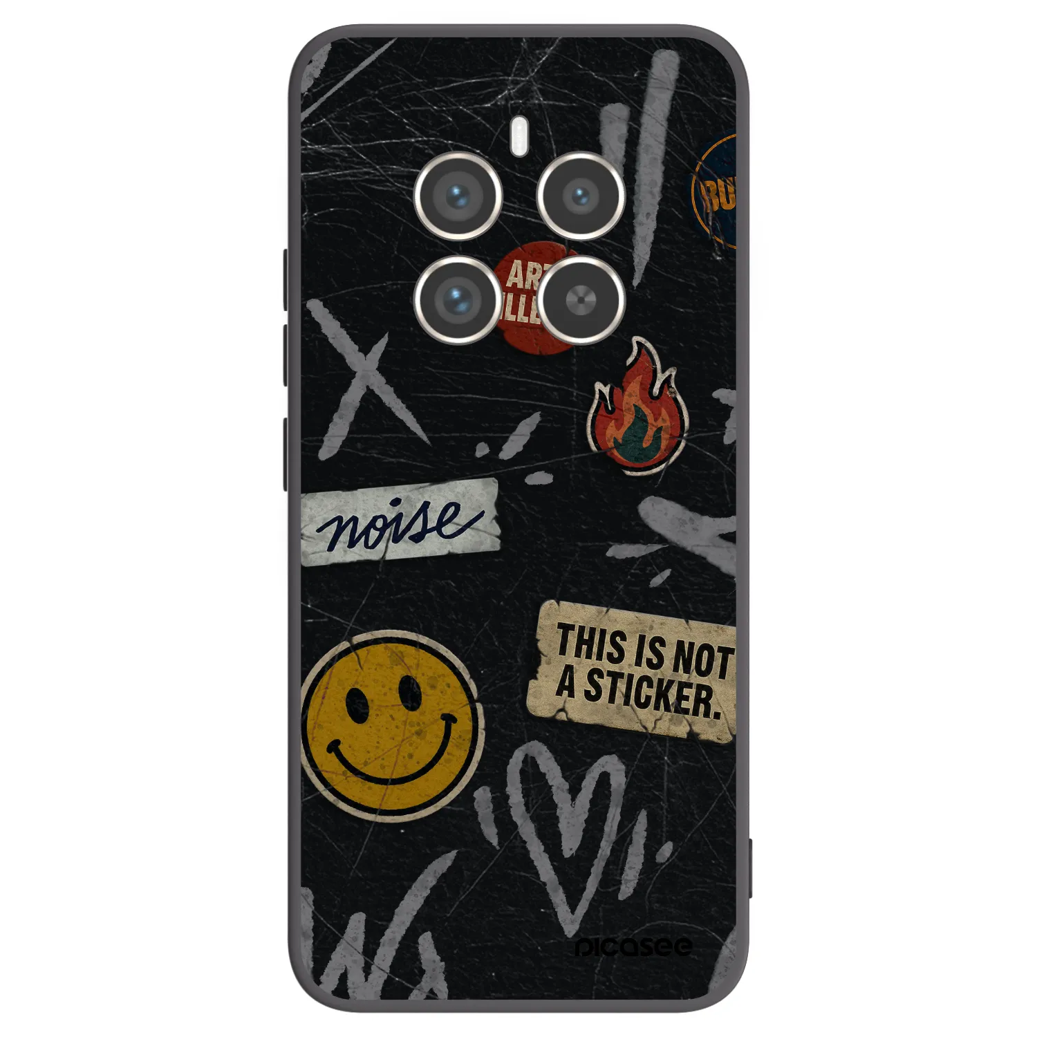 Picasee silikonový černý obal pro Realme 12 Pro 5G - STICKERS x TAGS