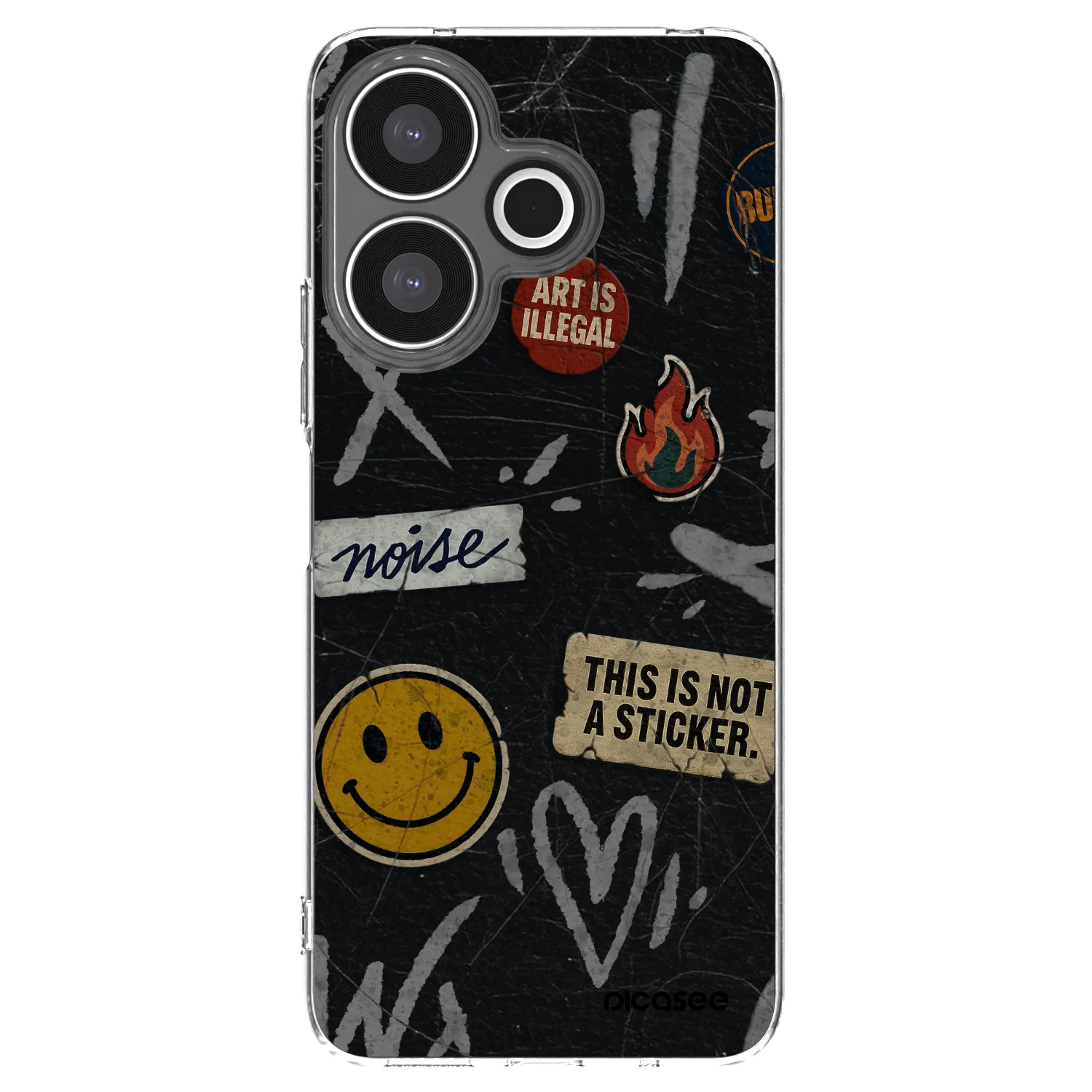 Picasee silikonový průhledný obal pro Xiaomi Redmi 13 4G - STICKERS x TAGS