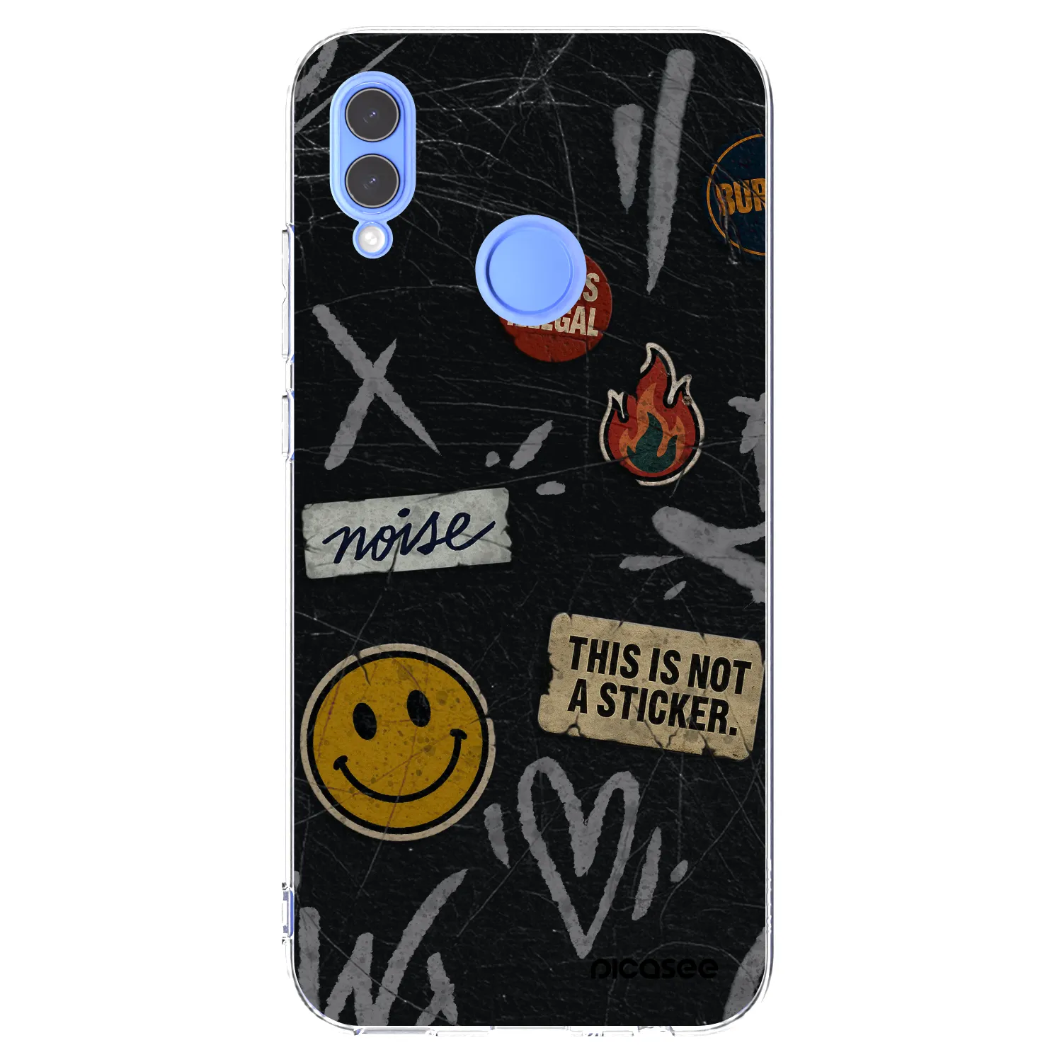 Picasee silikonový průhledný obal pro Huawei P Smart 2019 - STICKERS x TAGS