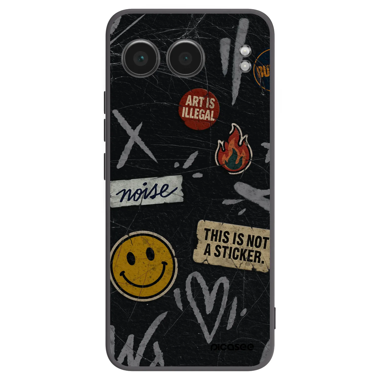 Picasee silikonový černý obal pro OnePlus Nord 4 - STICKERS x TAGS