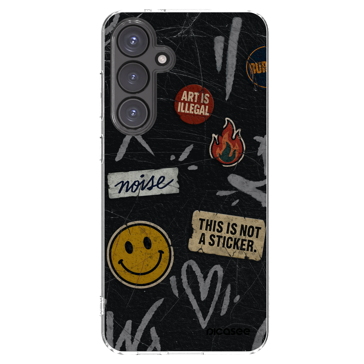 Picasee silikonový průhledný obal pro Samsung Galaxy S24 FE S721B - STICKERS x TAGS