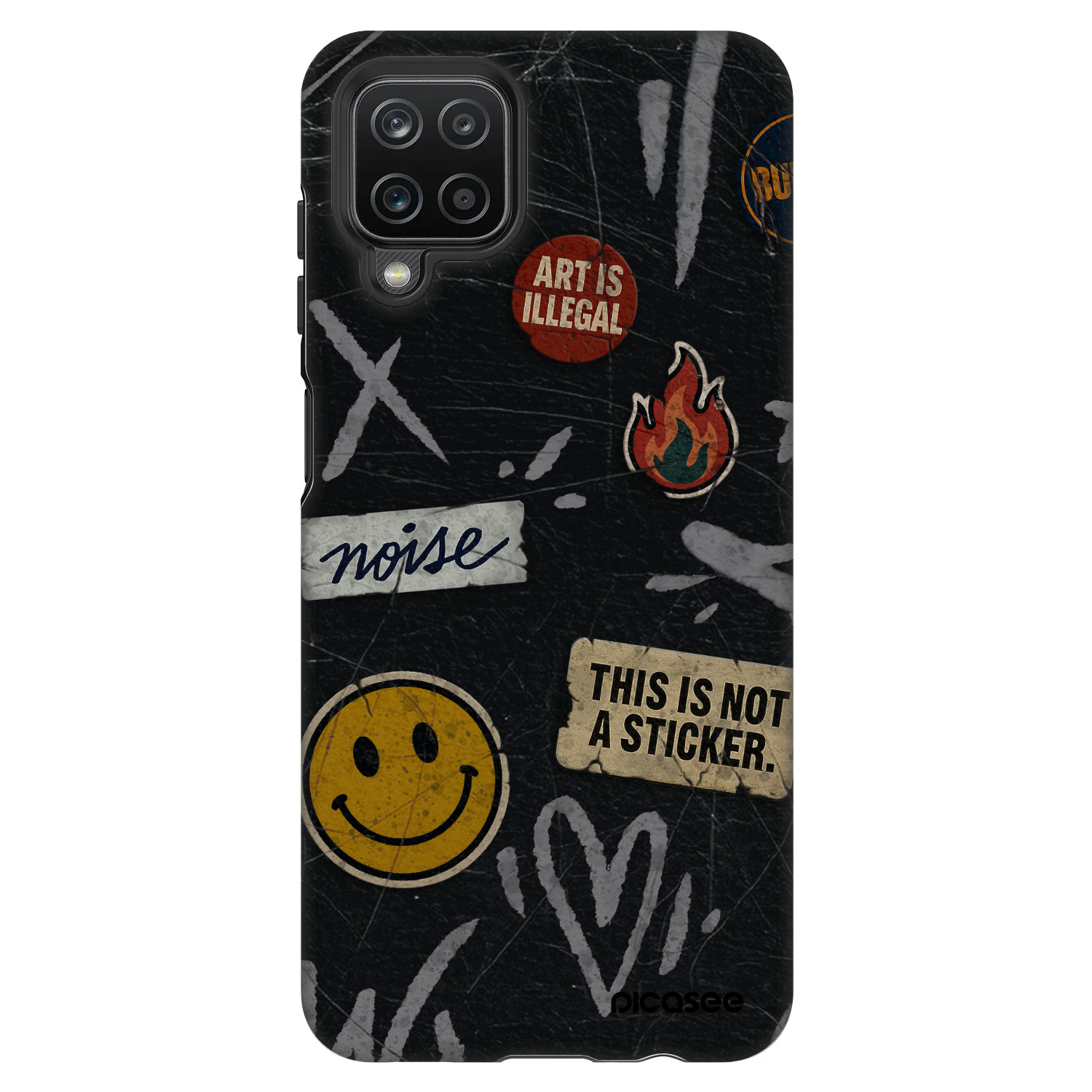 Picasee Fashion Case pro Samsung Galaxy A12 A125F - STICKERS x TAGS