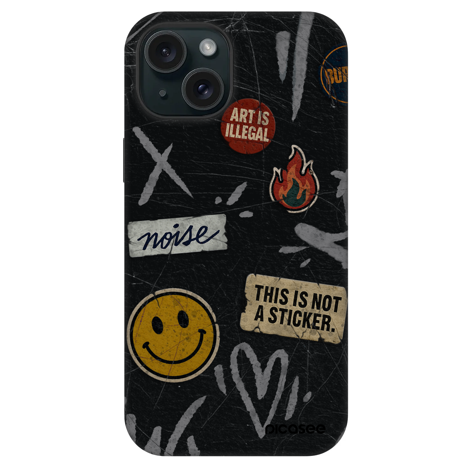 Picasee Fashion Case MagSafe Apple iPhone 15 - STICKERS x TAGS