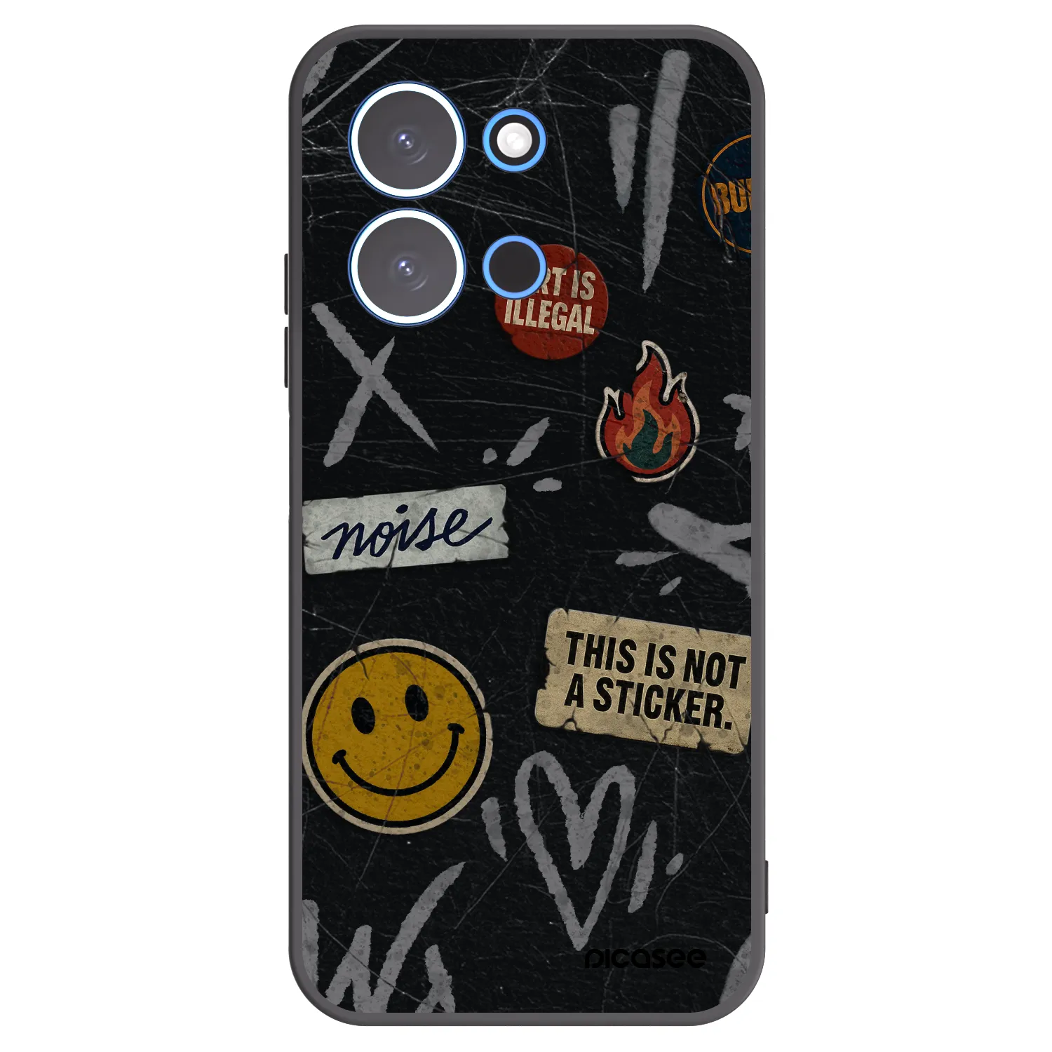Picasee silikonový černý obal pro Xiaomi Redmi 15C 4G - STICKERS x TAGS