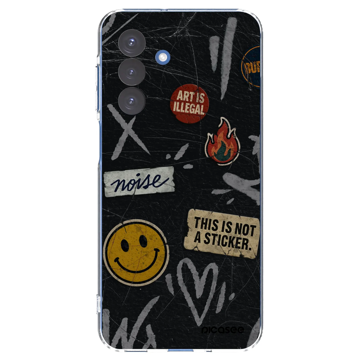 Picasee silikonový průhledný obal pro Samsung Galaxy A17 5G - STICKERS x TAGS