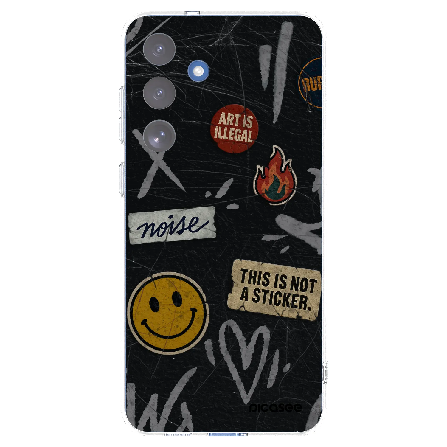 Picasee silikonový průhledný obal pro Samsung Galaxy S25 FE 5G - STICKERS x TAGS
