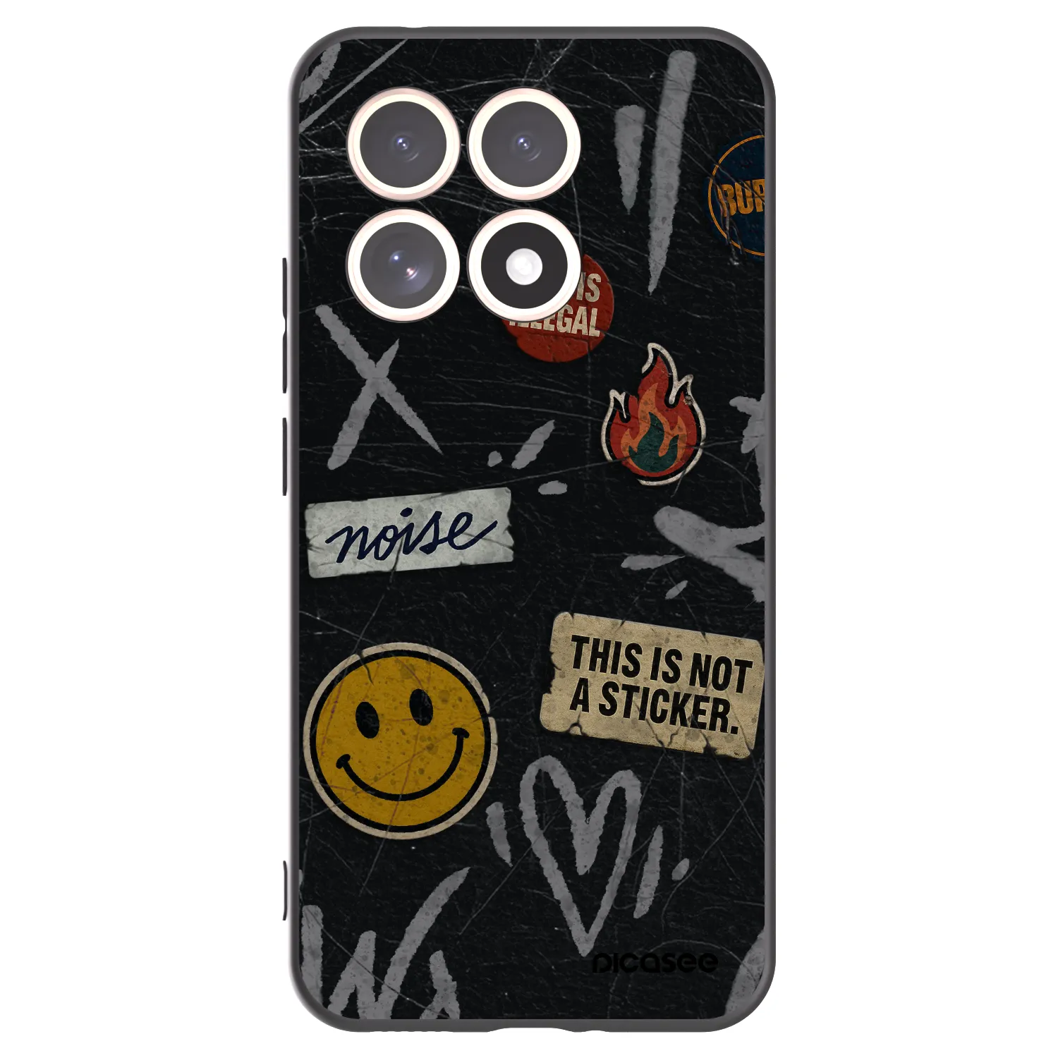 Picasee silikonový černý obal pro Xiaomi 15T - STICKERS x TAGS