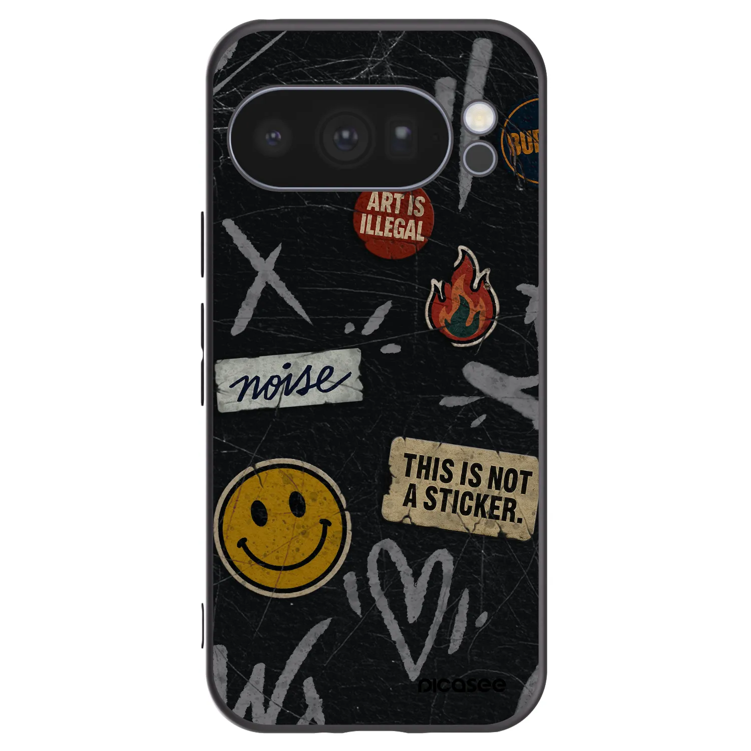 Picasee silikonový černý obal pro Google Pixel 10 Pro - STICKERS x TAGS