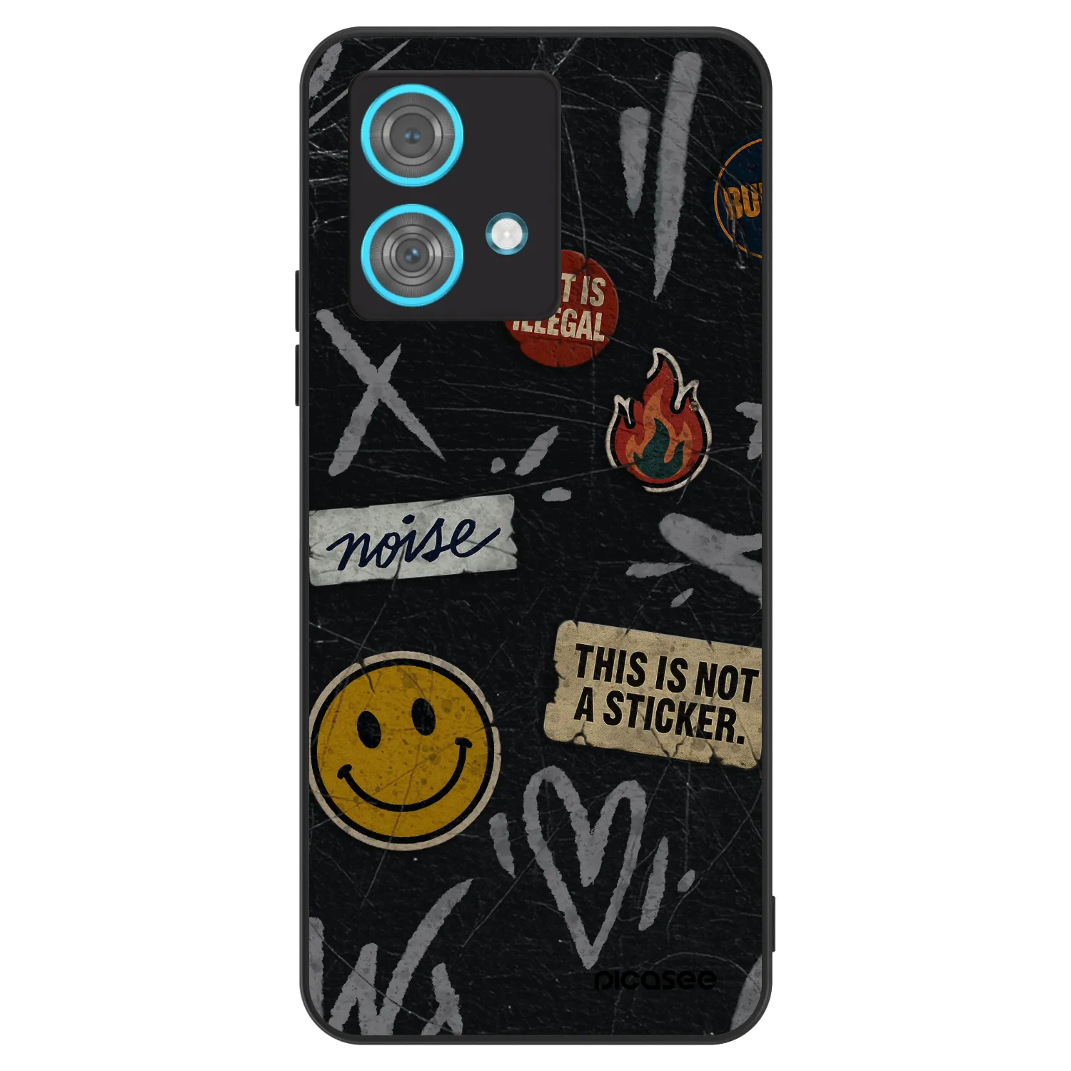 Picasee ULTIMATE CASE pro Motorola Edge 40 Neo - STICKERS x TAGS