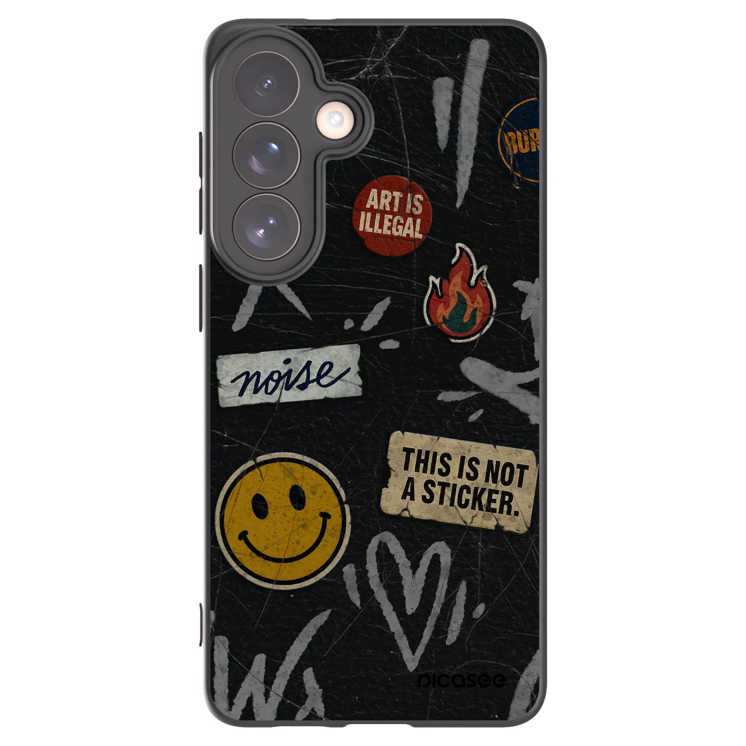 Picasee silikonový černý obal pro Samsung Galaxy S26+ - STICKERS x TAGS