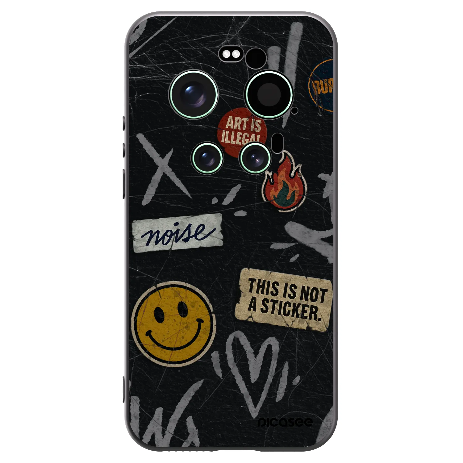 Picasee silikonový černý obal pro Xiaomi 17 Ultra - STICKERS x TAGS