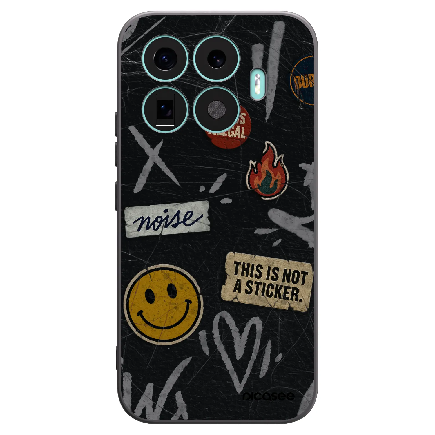 Picasee silikonový černý obal pro Xiaomi 17T - STICKERS x TAGS
