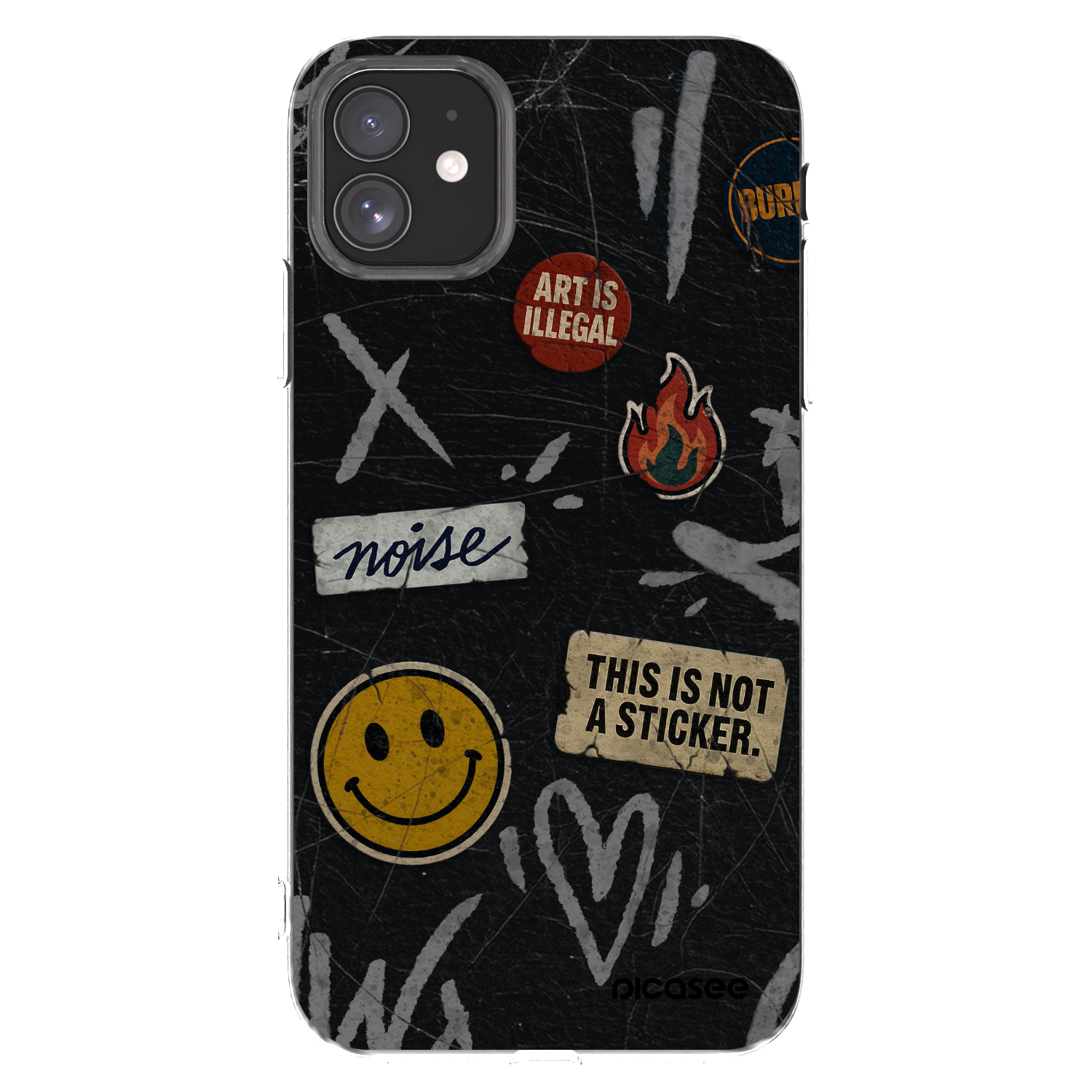 Picasee silikonový průhledný obal pro Apple iPhone 11 - STICKERS x TAGS