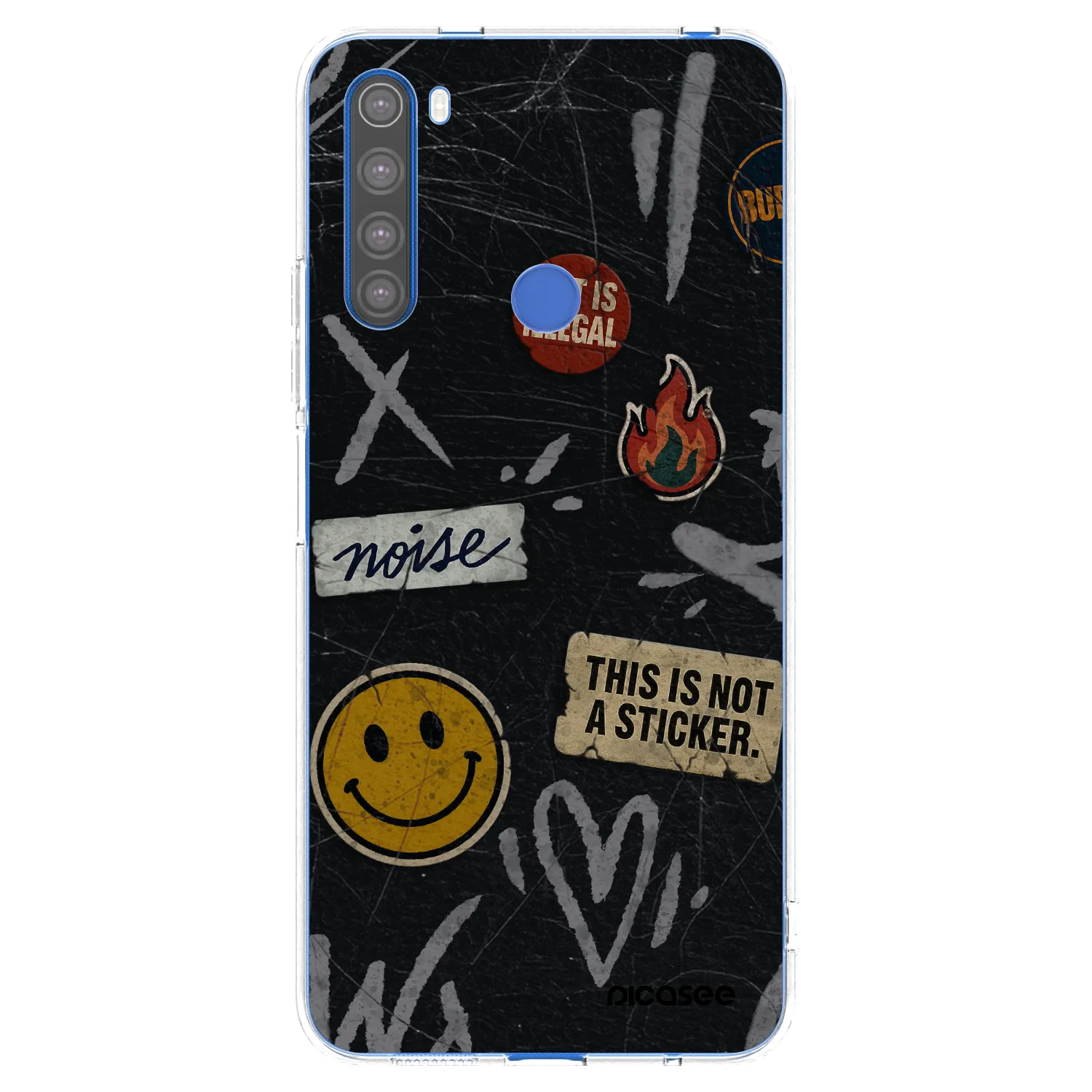 Picasee silikonový průhledný obal pro Xiaomi Redmi Note 8T - STICKERS x TAGS
