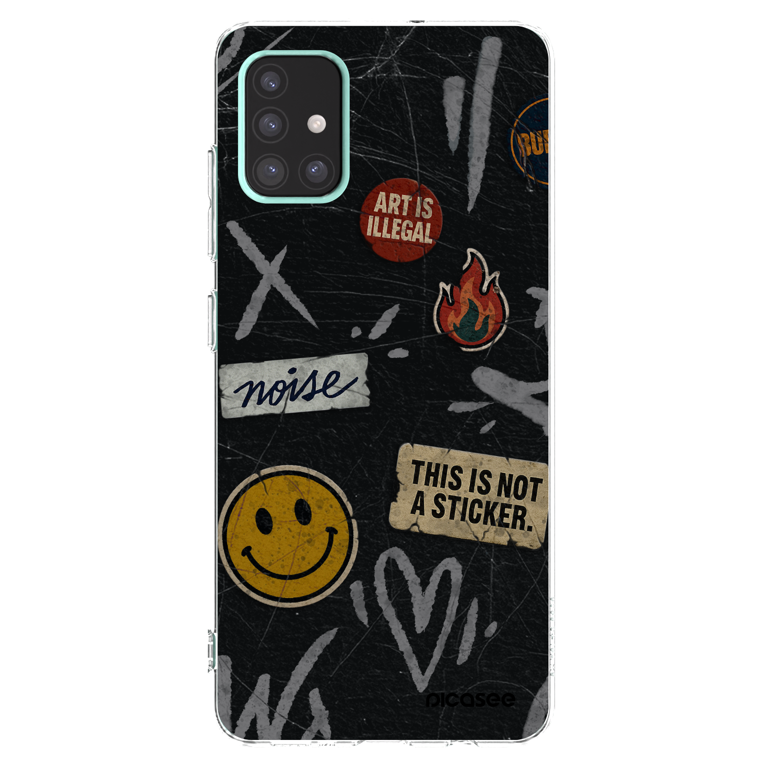 Picasee silikonový průhledný obal pro Samsung Galaxy A51 A515F - STICKERS x TAGS