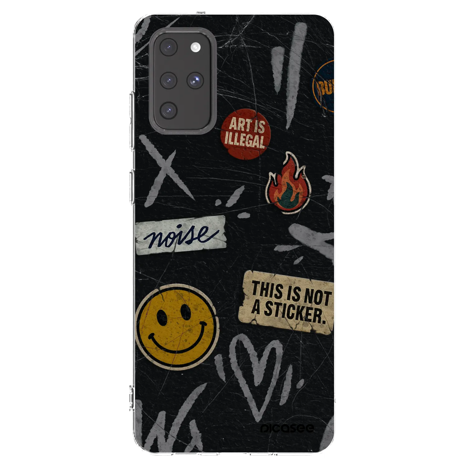 Picasee silikonový průhledný obal pro Samsung Galaxy S20+ G985F - STICKERS x TAGS