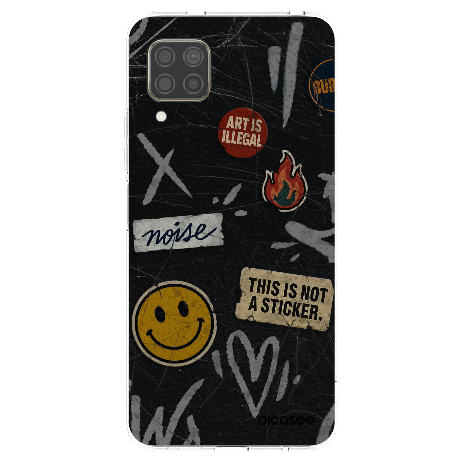 Picasee silikonový průhledný obal pro Huawei P40 Lite - STICKERS x TAGS