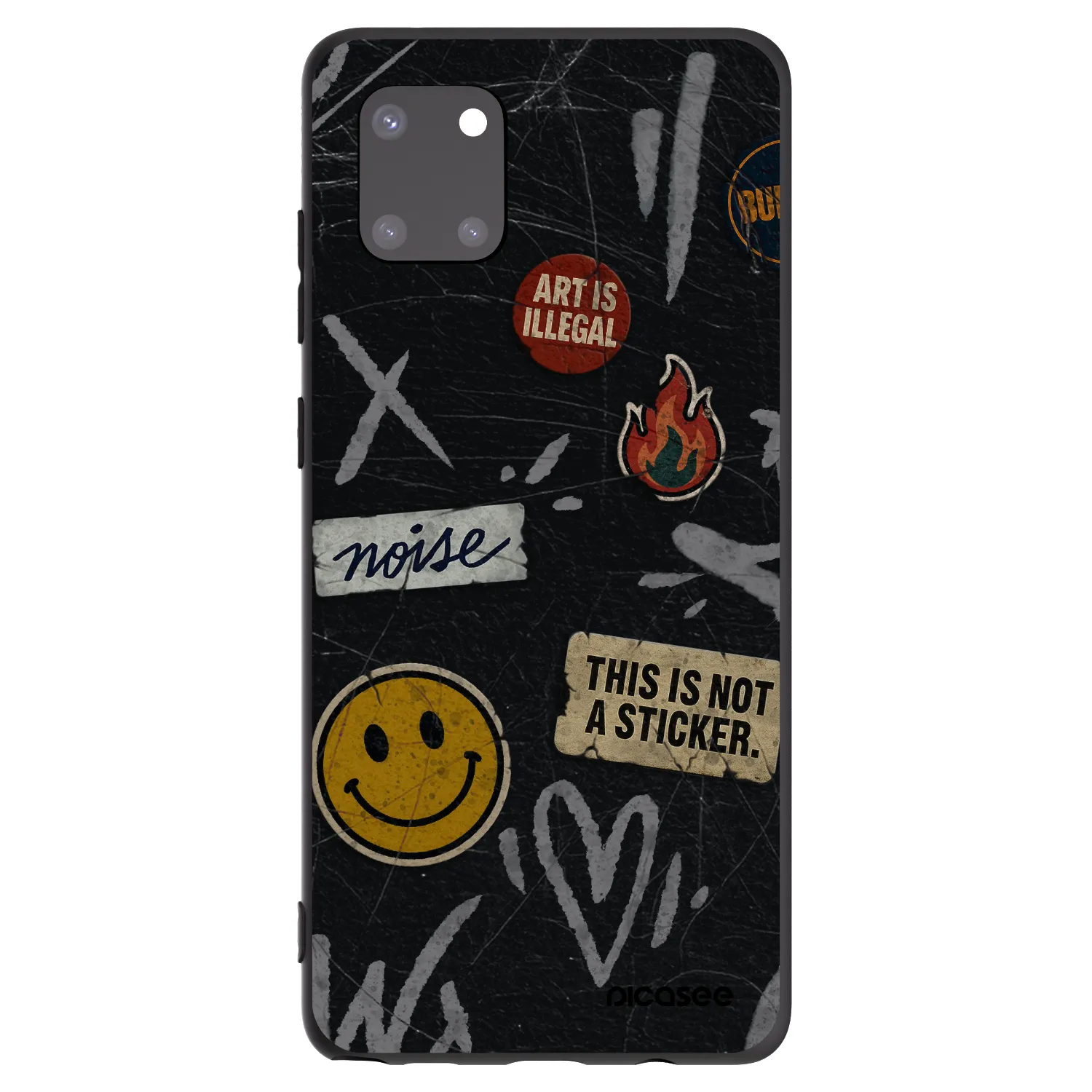 Picasee silikonový černý obal pro Samsung Galaxy Note 10 Lite N770F - STICKERS x TAGS