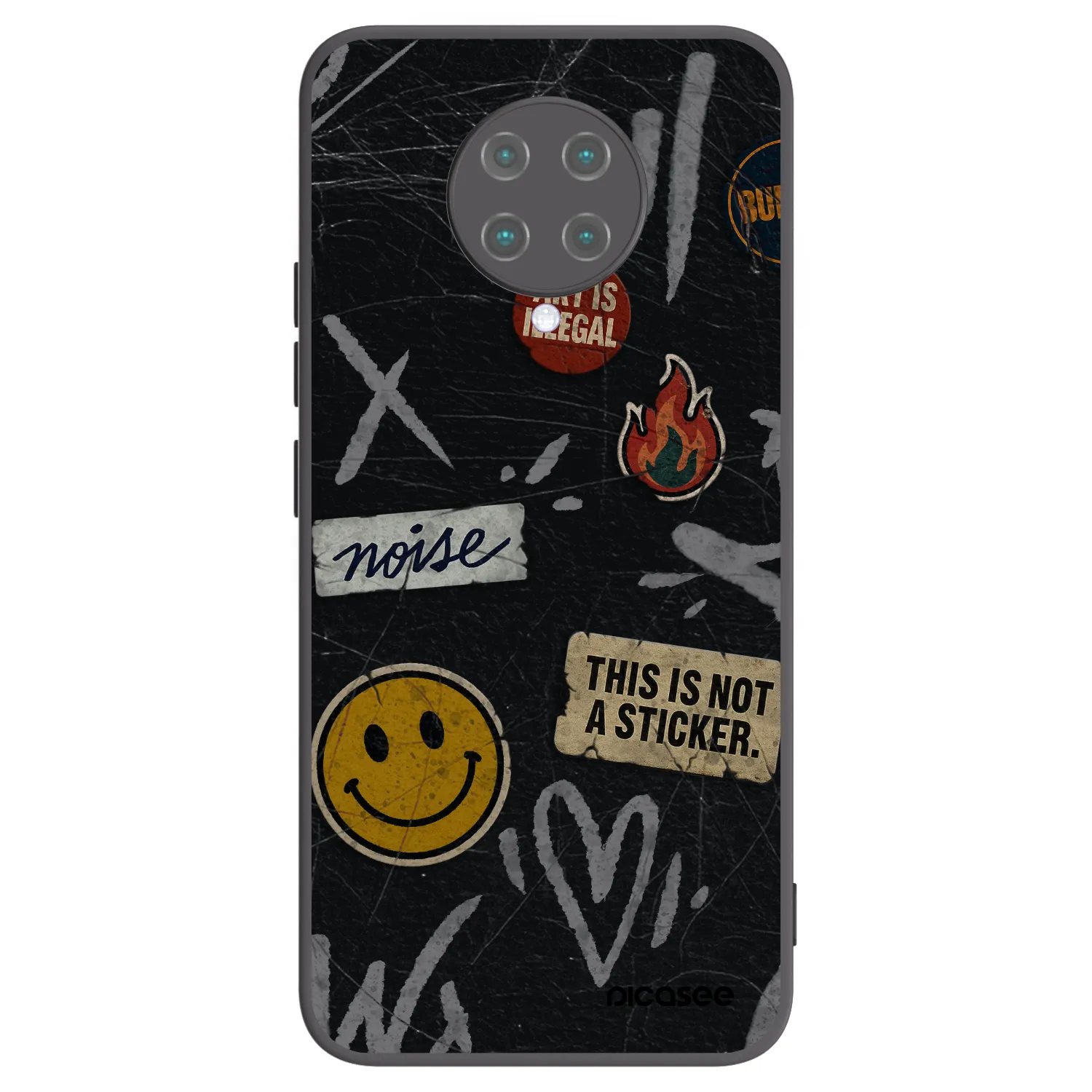 Picasee silikonový černý obal pro Xiaomi Poco F2 Pro - STICKERS x TAGS