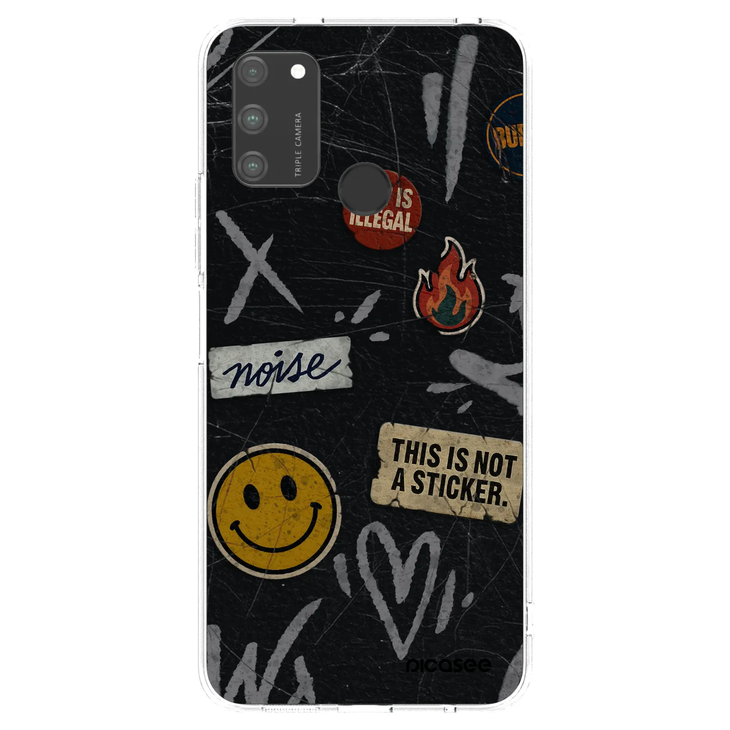 Picasee silikonový průhledný obal pro Honor 9A - STICKERS x TAGS