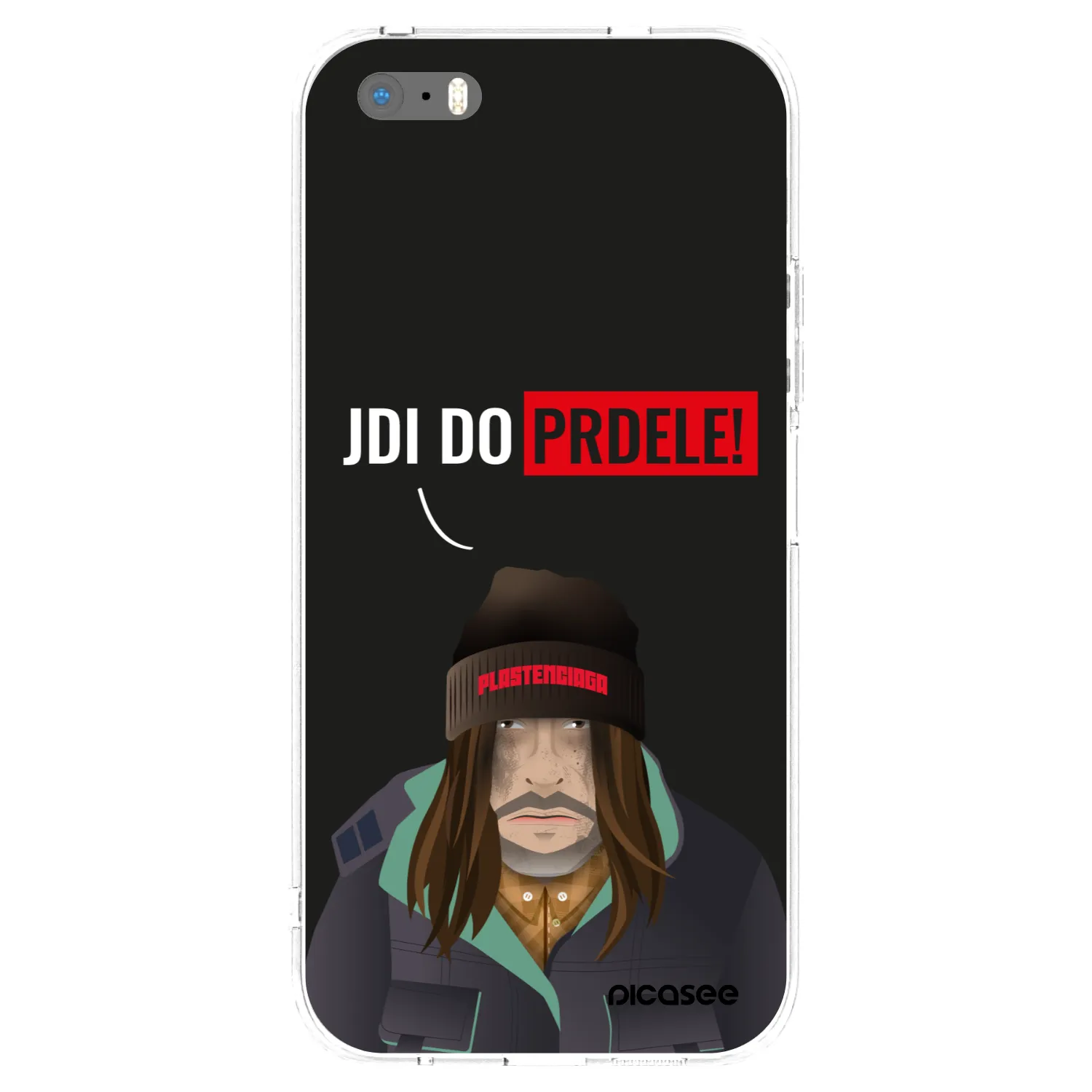 Picasee silikonový průhledný obal pro Apple iPhone 5/5S/SE - Bezďák