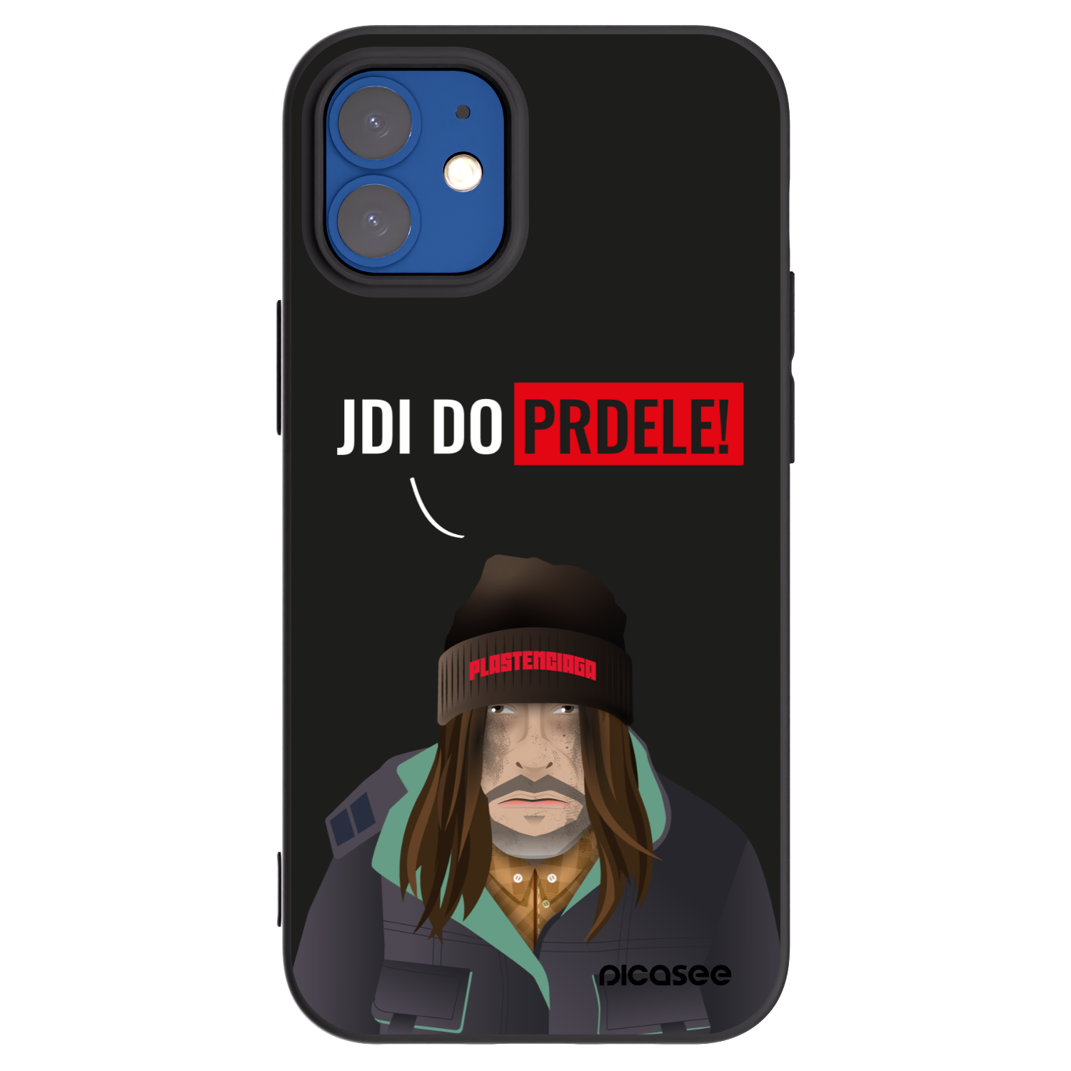 Picasee silikonový černý obal pro Apple iPhone 12 mini - Bezďák