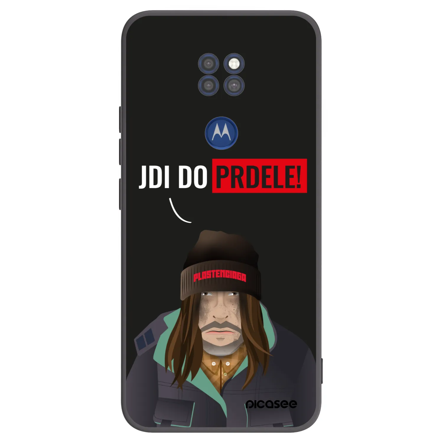 Picasee silikonový černý obal pro Motorola Moto G9 Play - Bezďák