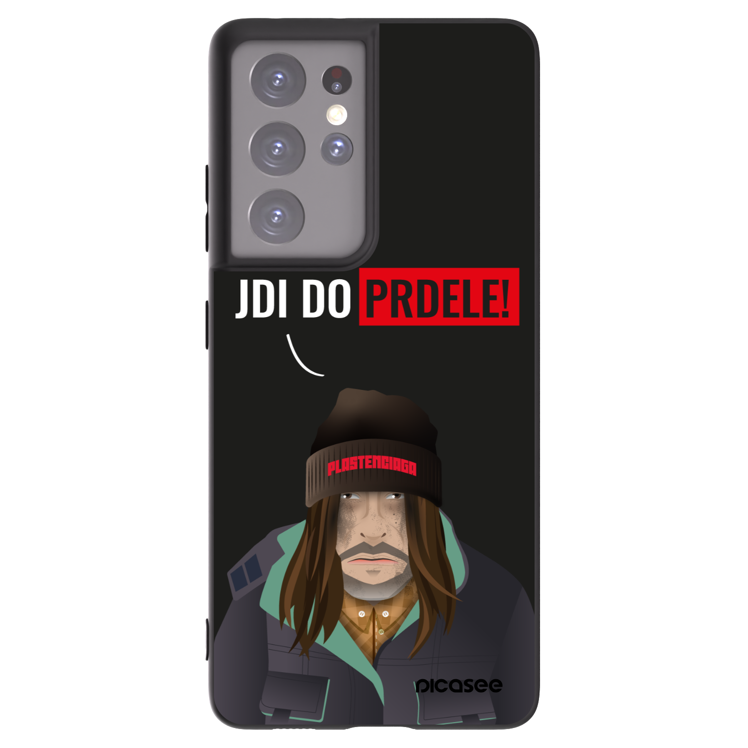 Picasee silikonový černý obal pro Samsung Galaxy S21 Ultra 5G G998B - Bezďák