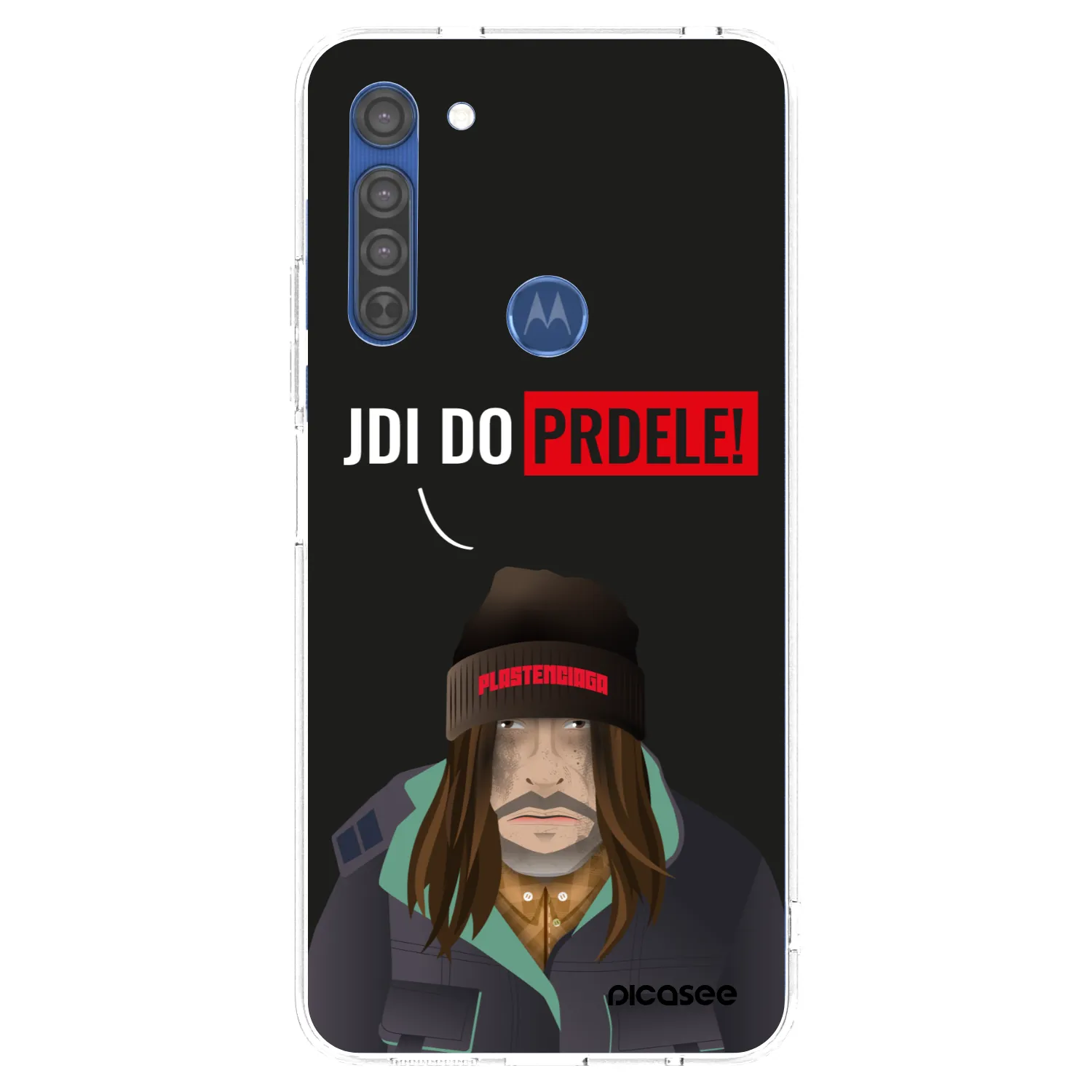 Picasee silikonový průhledný obal pro Motorola Moto G8 - Bezďák