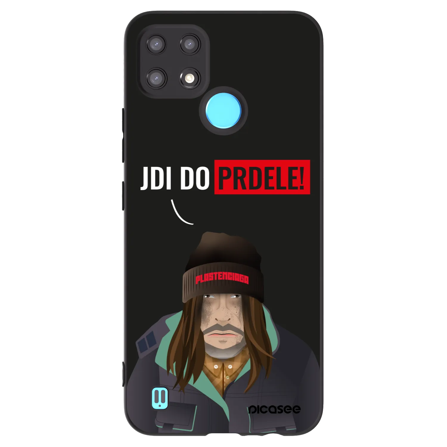 Picasee silikonový černý obal pro Realme C21 - Bezďák